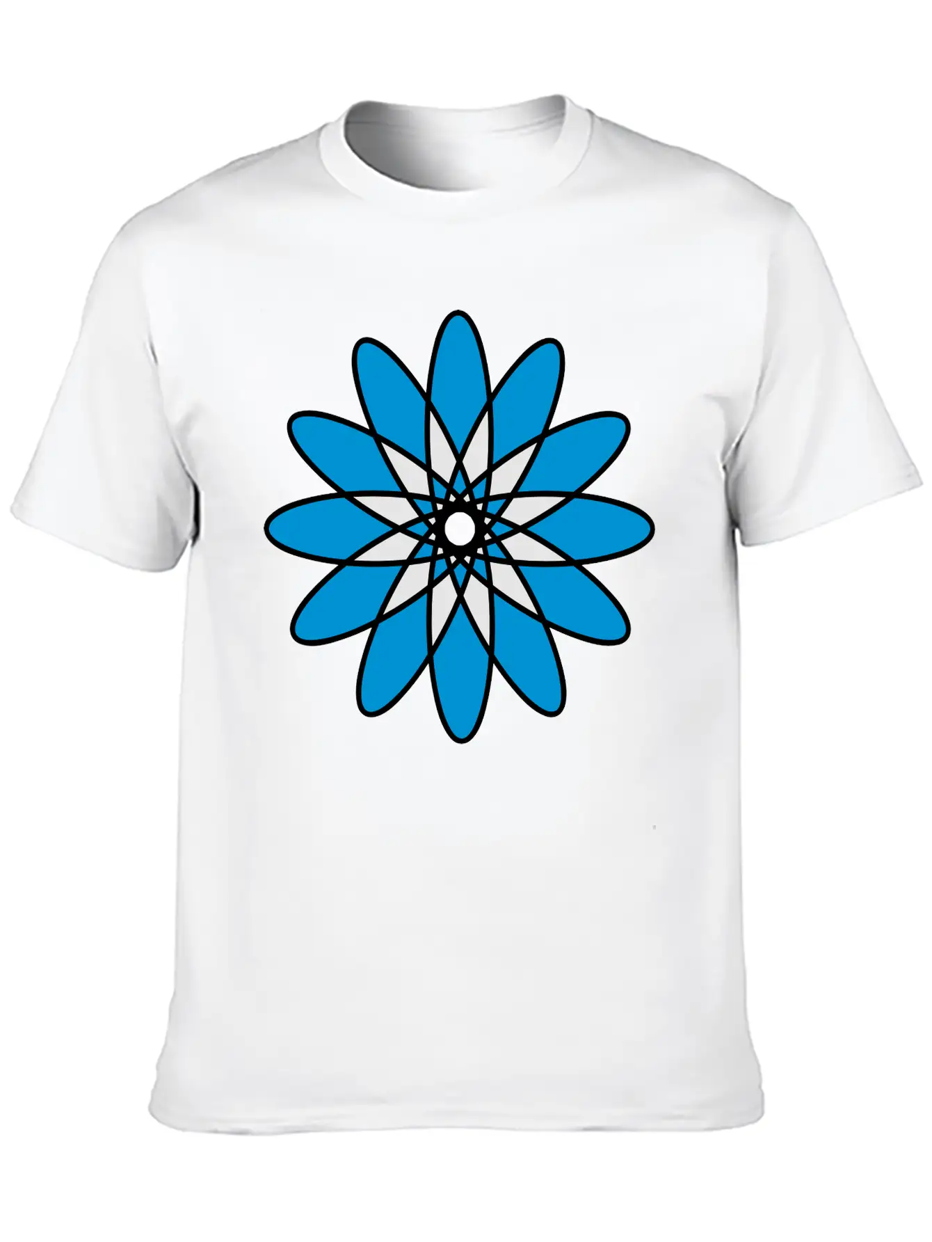 Mandala Flower Atom Unisex Casual T-Shirt – Clean Design For Daily Comfort