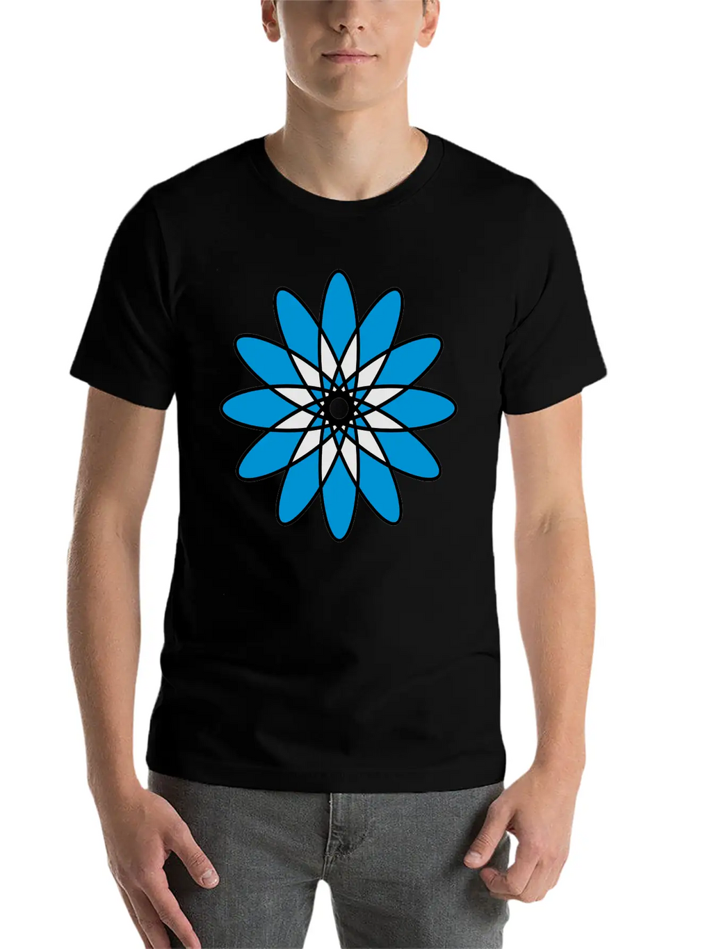 Mandala Flower Atom Unisex Casual T-Shirt – Clean Design For Daily Comfort