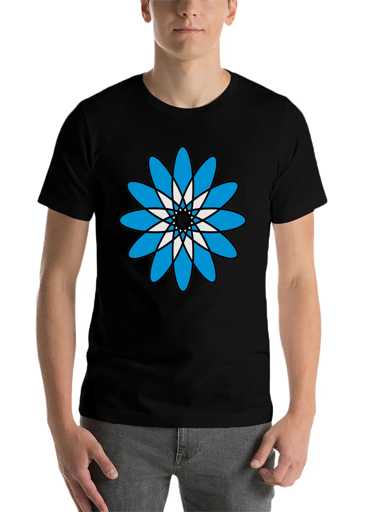 Mandala Flower Atom Unisex Casual T-Shirt – Clean Design For Daily Comfort
