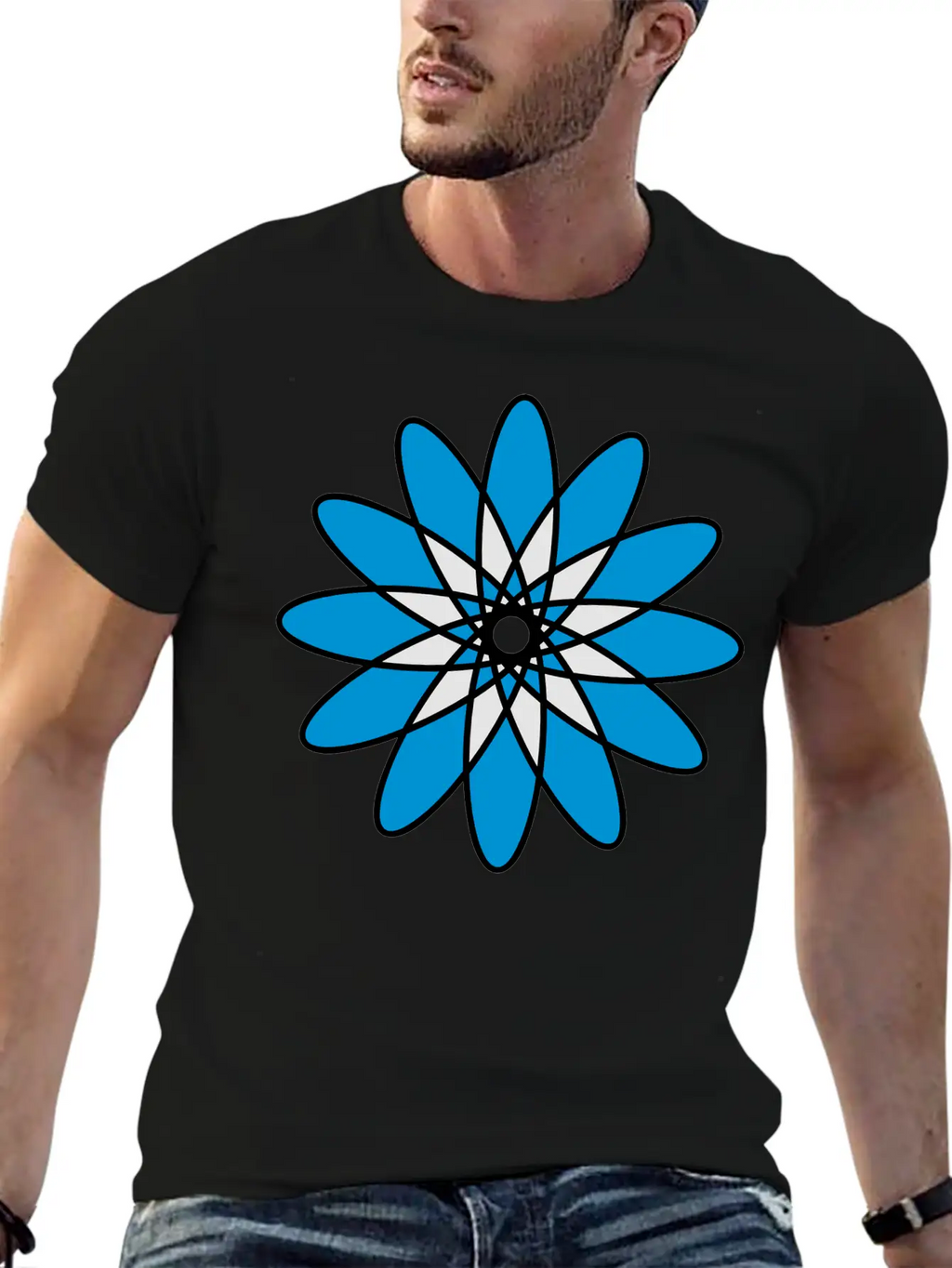 Mandala Flower Atom Unisex Casual T-Shirt – Clean Design For Daily Comfort