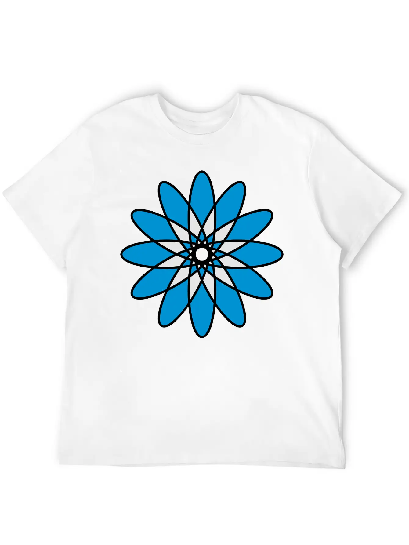 Mandala Flower Atom Unisex Casual T-Shirt – Clean Design For Daily Comfort