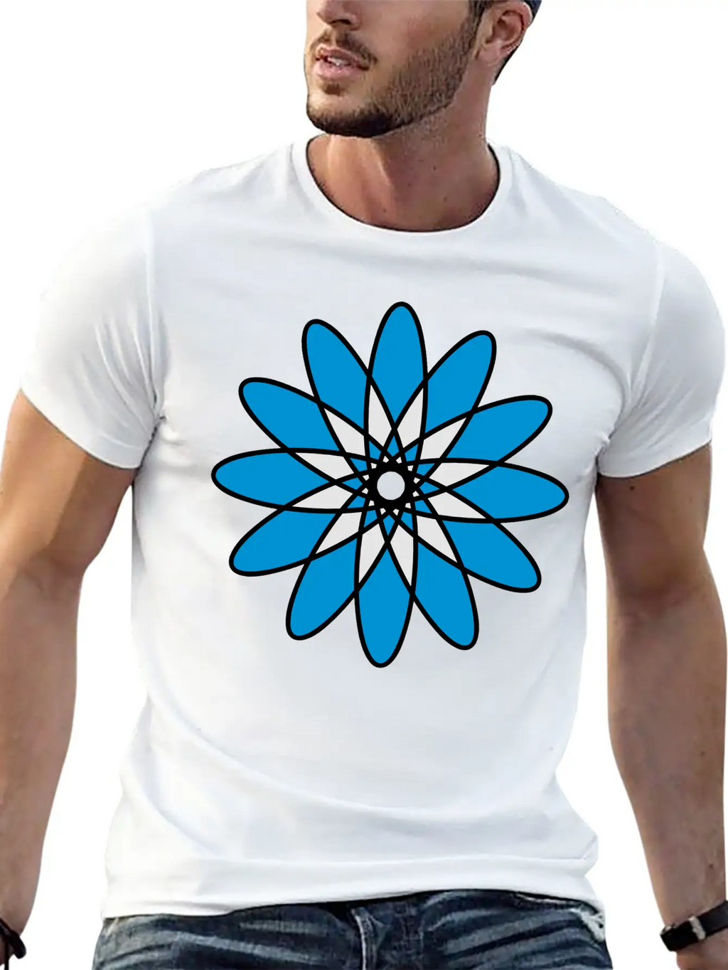 Mandala Flower Atom Unisex Casual T-Shirt – Clean Design For Daily Comfort