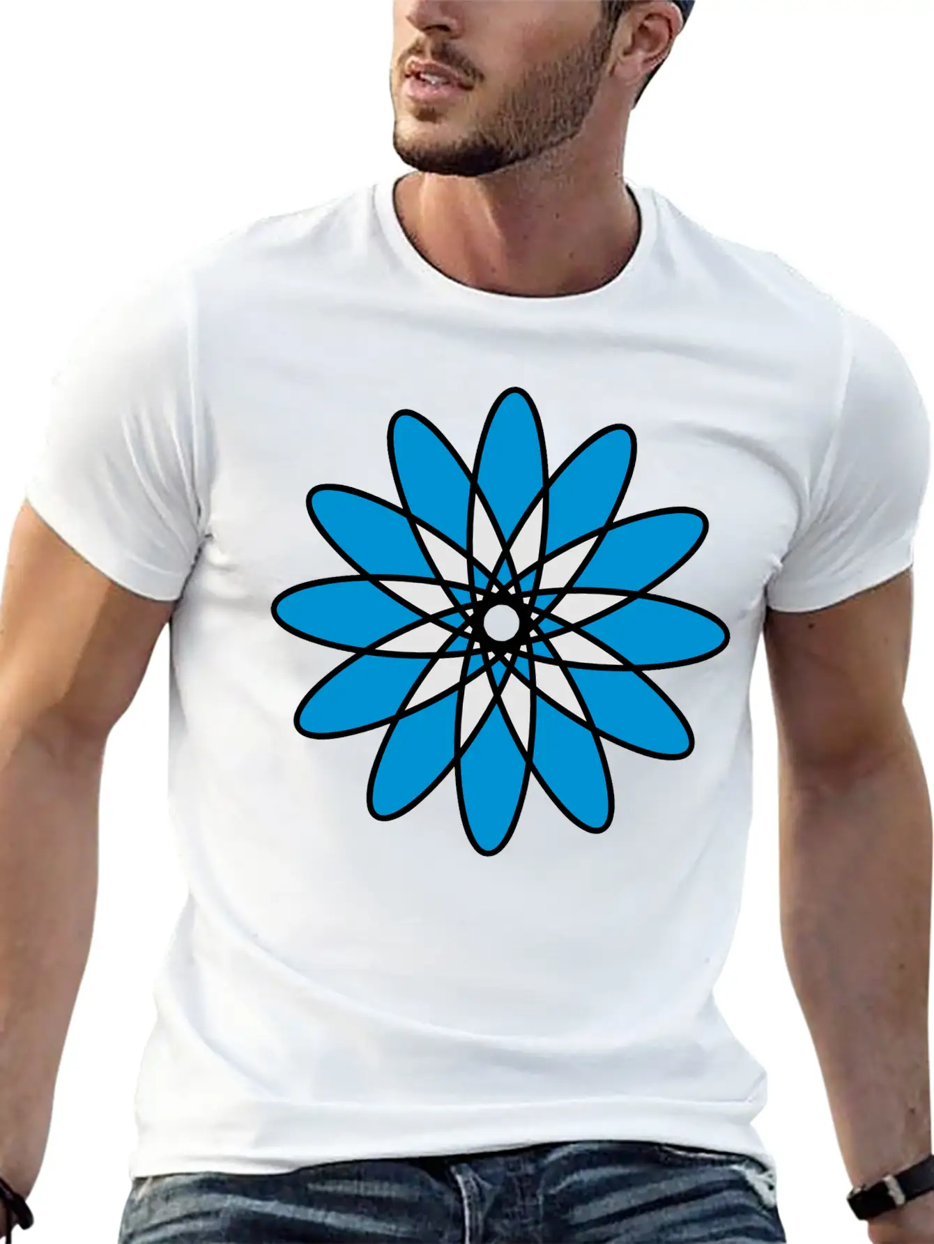Mandala Flower Atom Unisex Casual T-Shirt – Clean Design For Daily Comfort