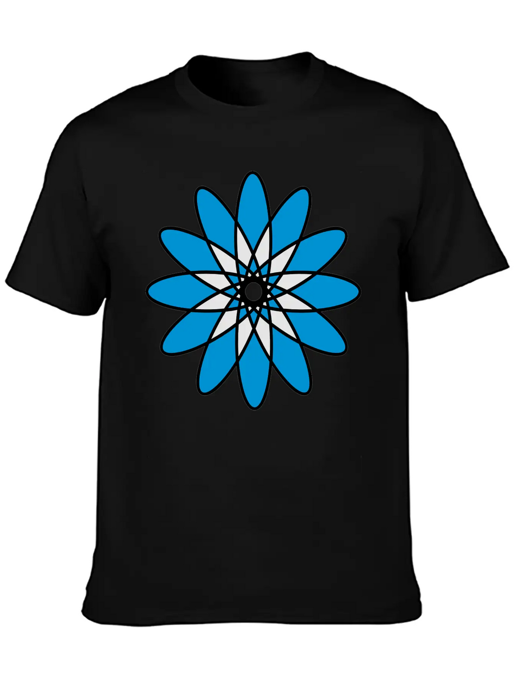 Mandala Flower Atom Unisex Casual T-Shirt – Clean Design For Daily Comfort