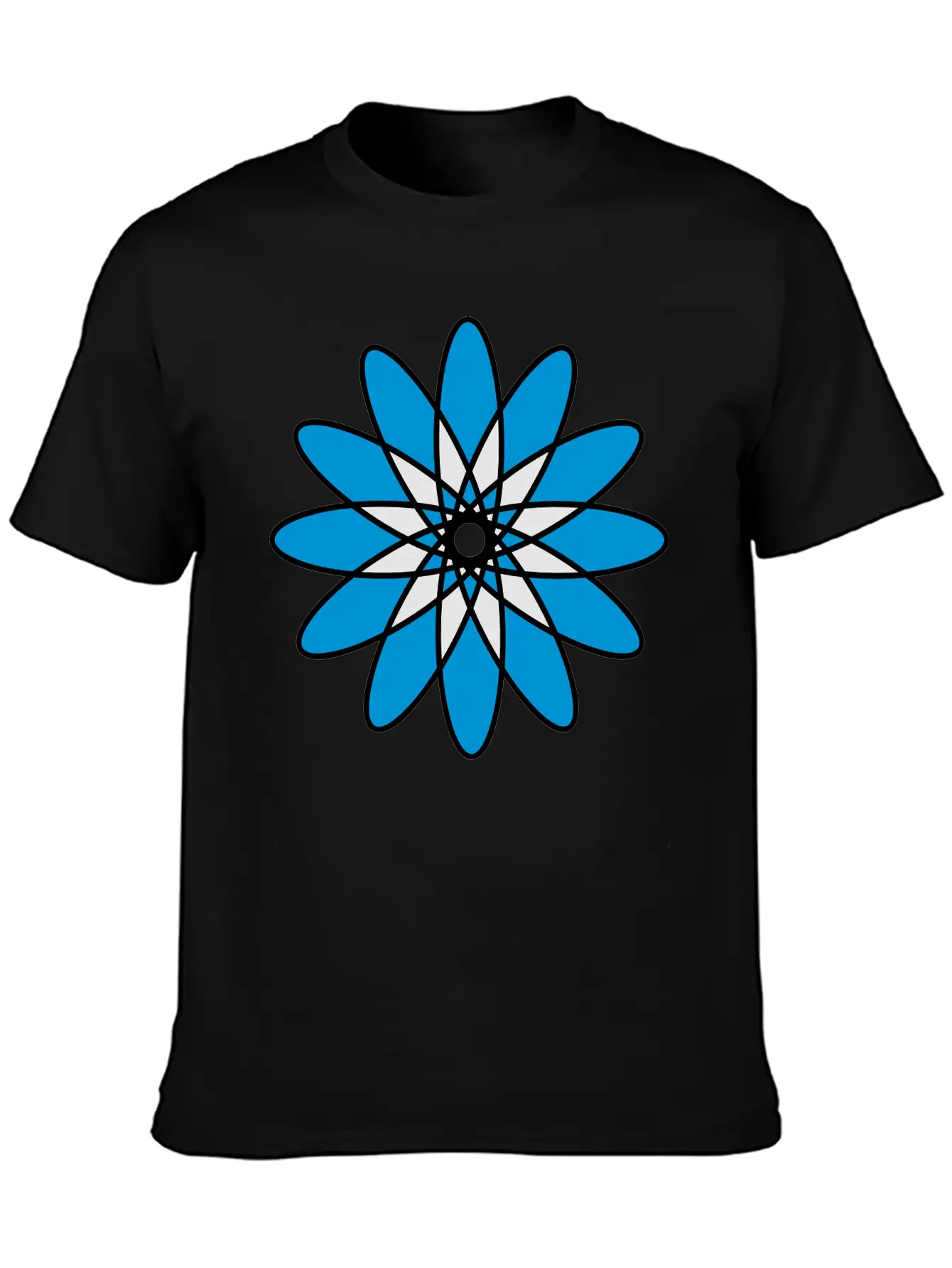 Mandala Flower Atom Unisex Casual T-Shirt – Clean Design For Daily Comfort
