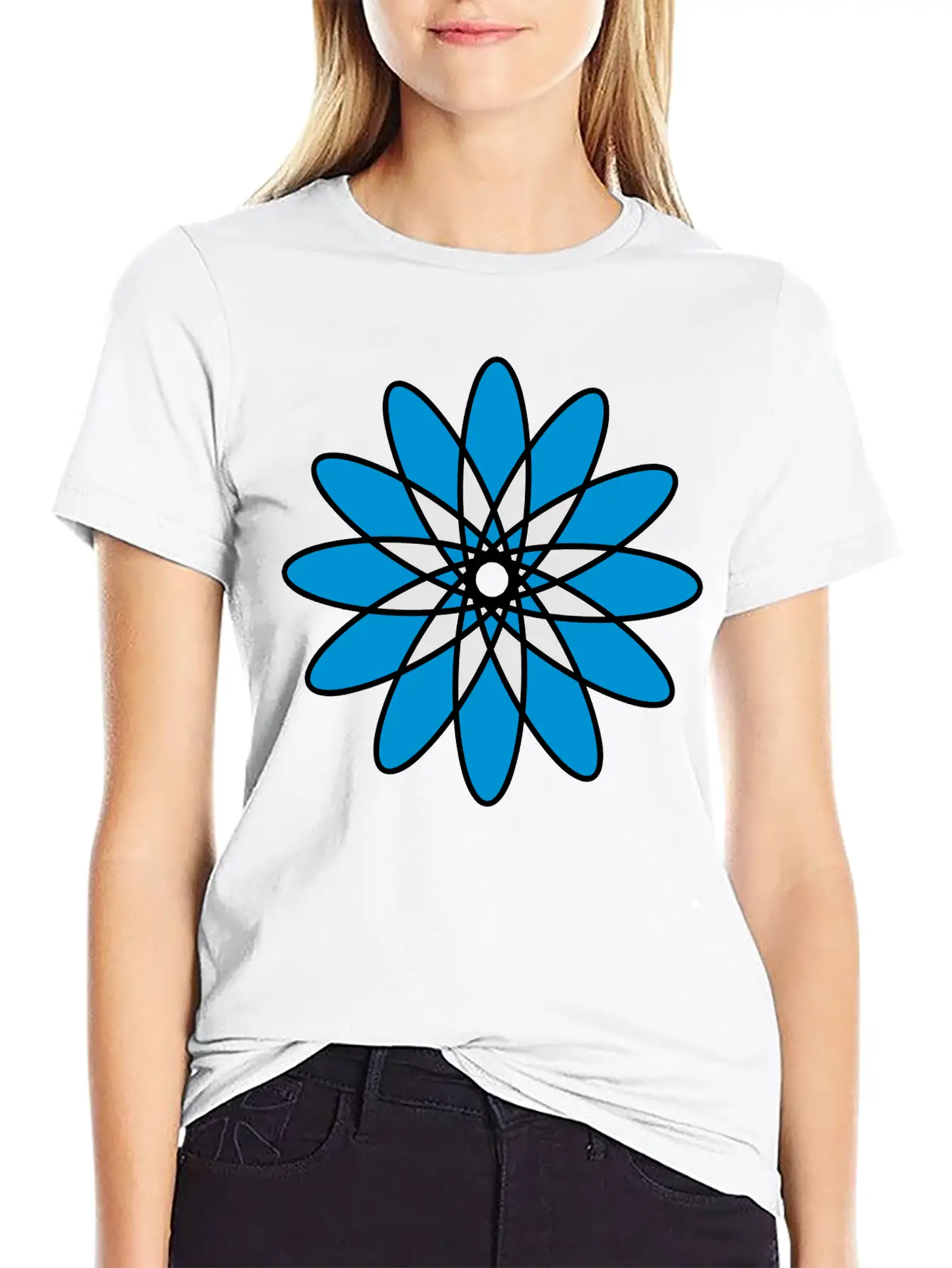 Mandala Flower Atom Unisex Casual T-Shirt – Clean Design For Daily Comfort