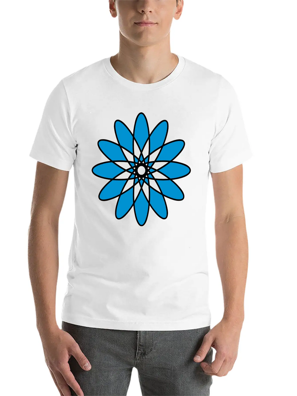 Mandala Flower Atom Unisex Casual T-Shirt – Clean Design For Daily Comfort