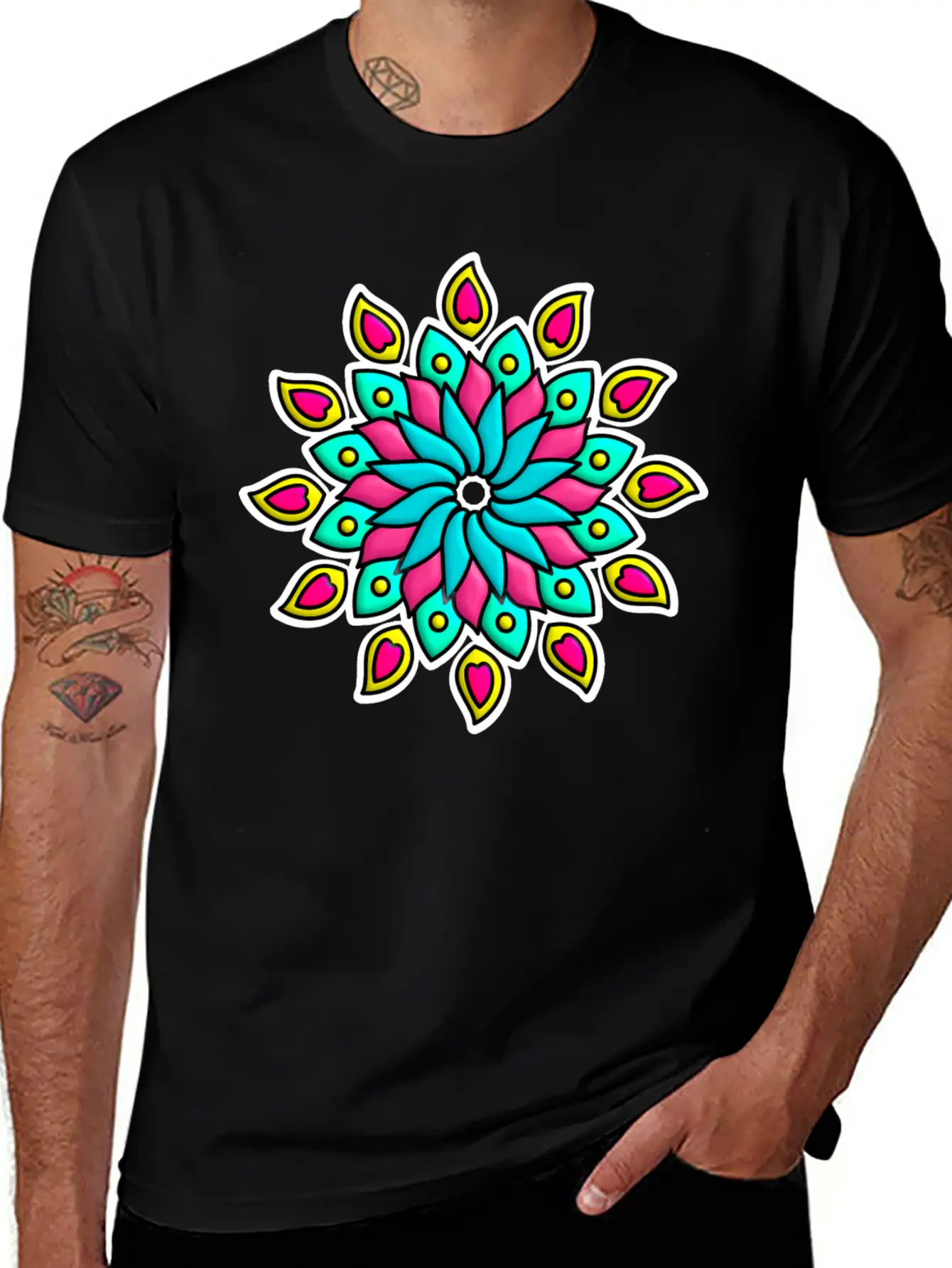 Mandala Flower Unisex Casual T-Shirt – Clean Design For Daily Comfort