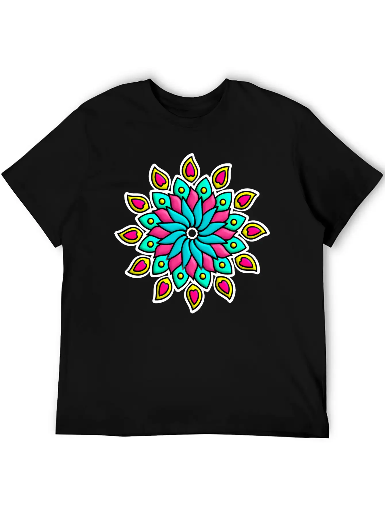 Mandala Flower Unisex Casual T-Shirt – Clean Design For Daily Comfort