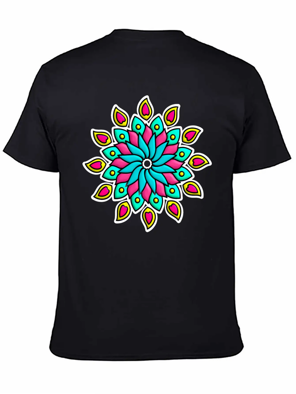 Mandala Flower Unisex Casual T-Shirt – Clean Design For Daily Comfort