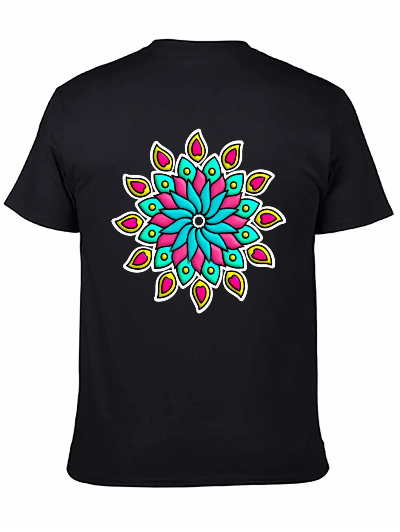 Mandala Flower Unisex Casual T-Shirt – Clean Design For Daily Comfort