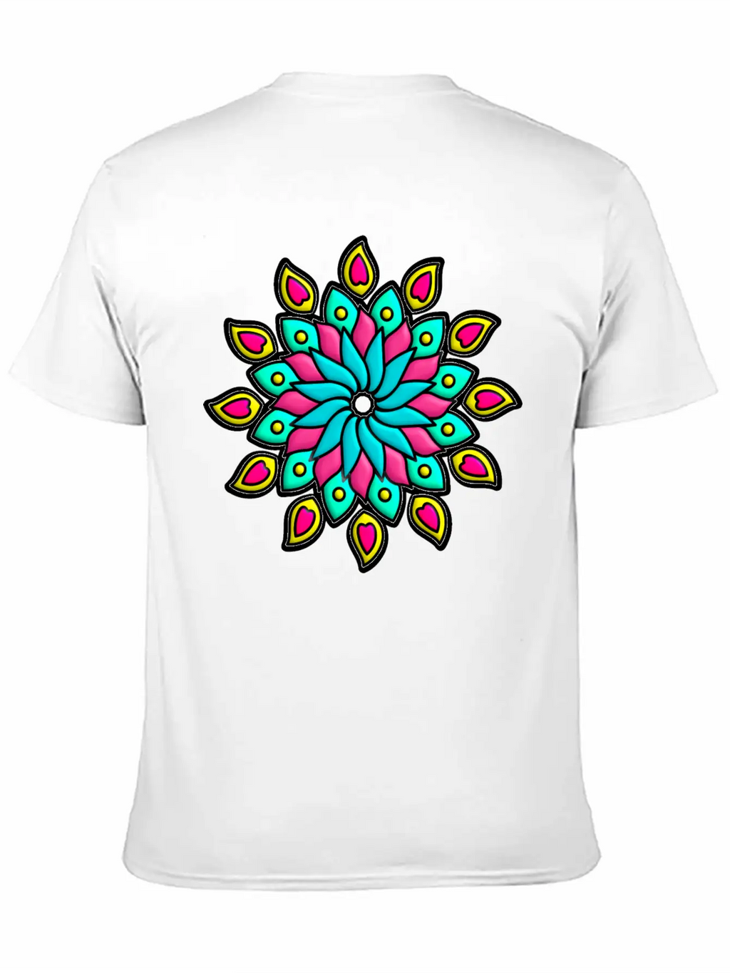Mandala Flower Unisex Casual T-Shirt – Clean Design For Daily Comfort