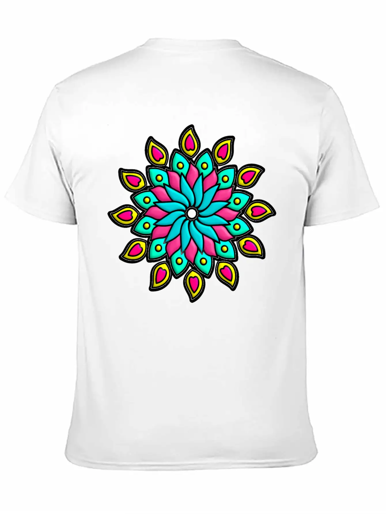Mandala Flower Unisex Casual T-Shirt – Clean Design For Daily Comfort
