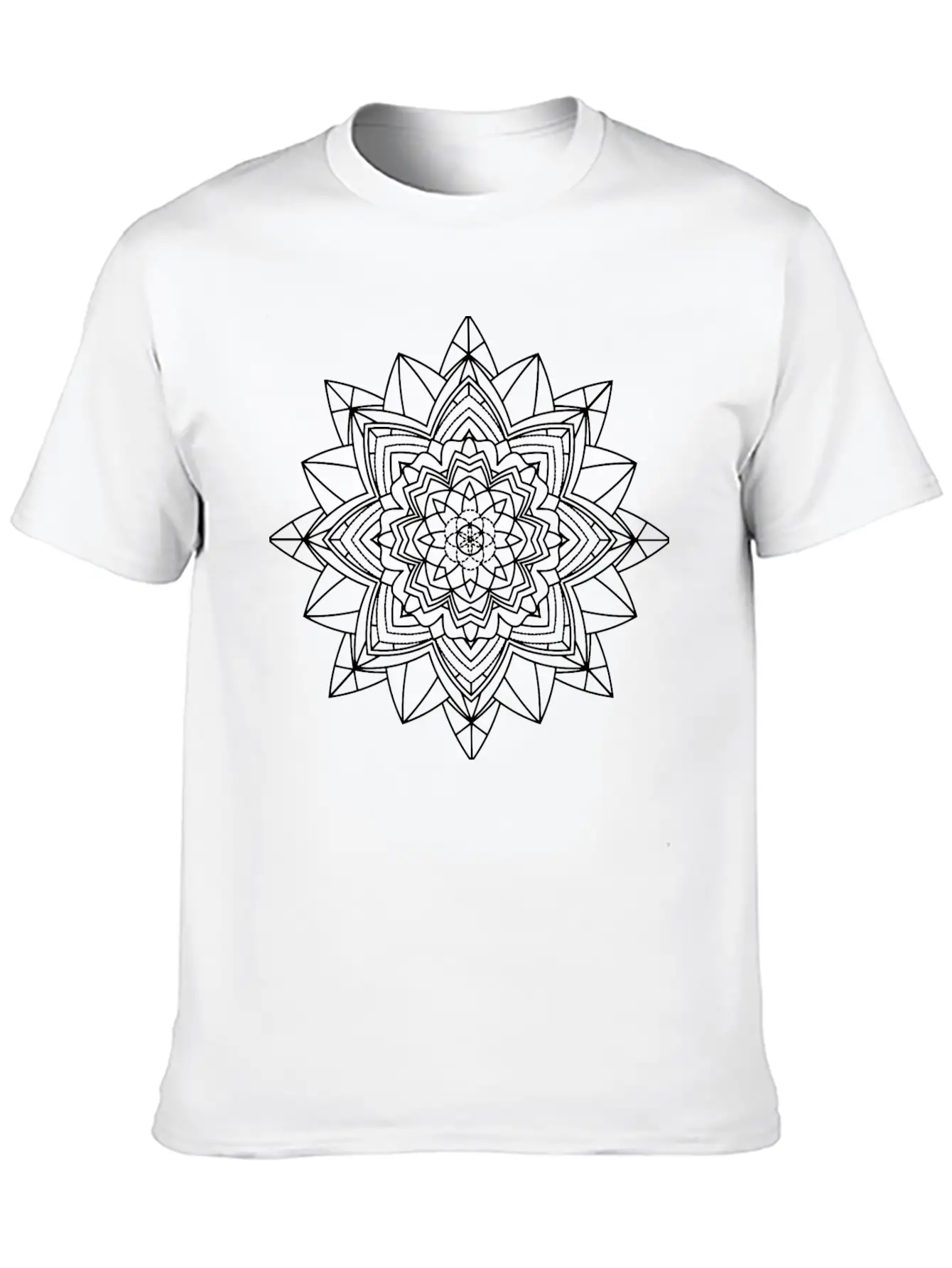 Mandala Mantra Illustration Tattoo Unisex Casual T-Shirt – Clean Design For Daily Comfort