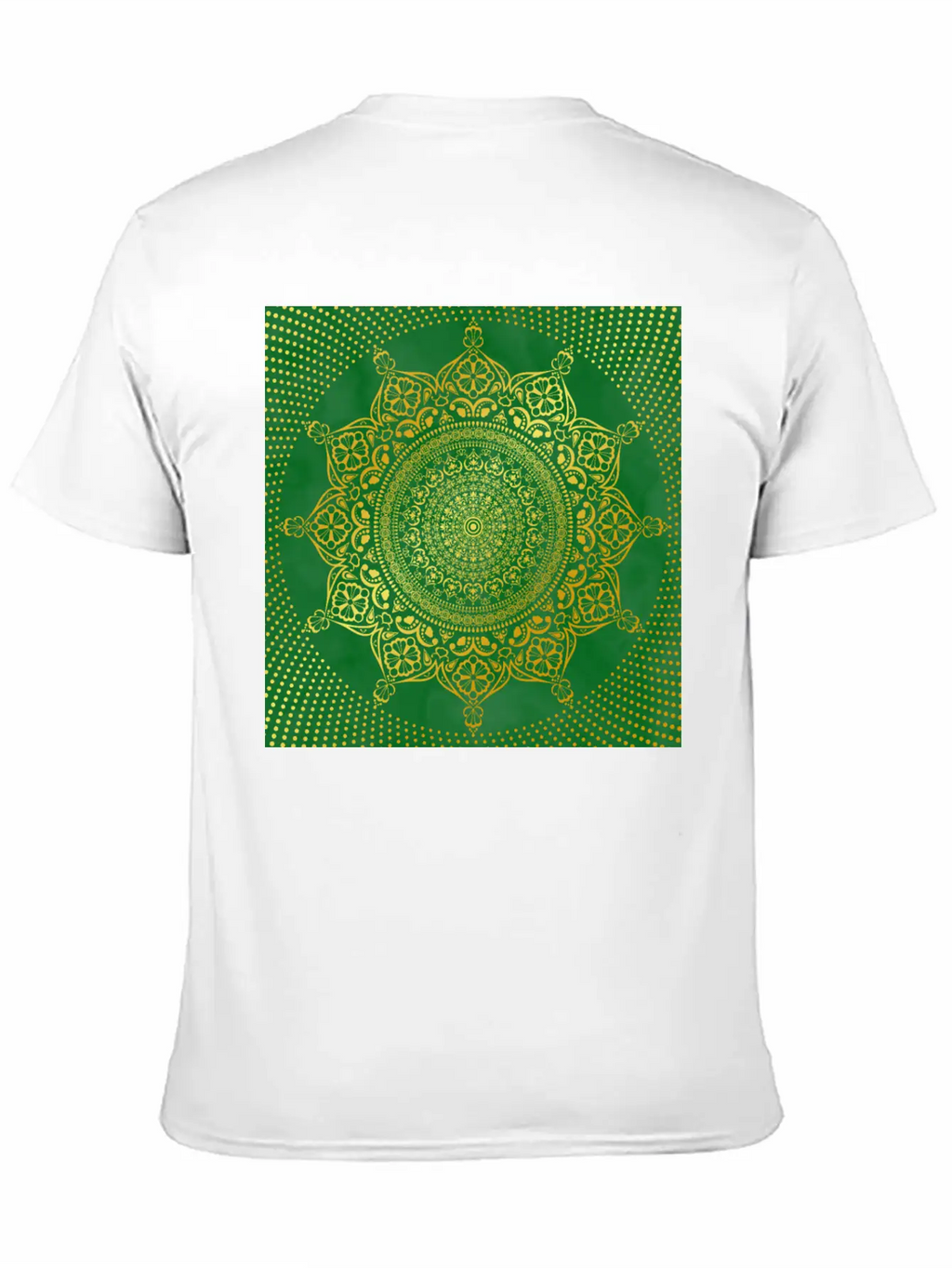 Mandala Marble Green Gold Essential Cotton Tee For Daily Outfits – Unisex Style