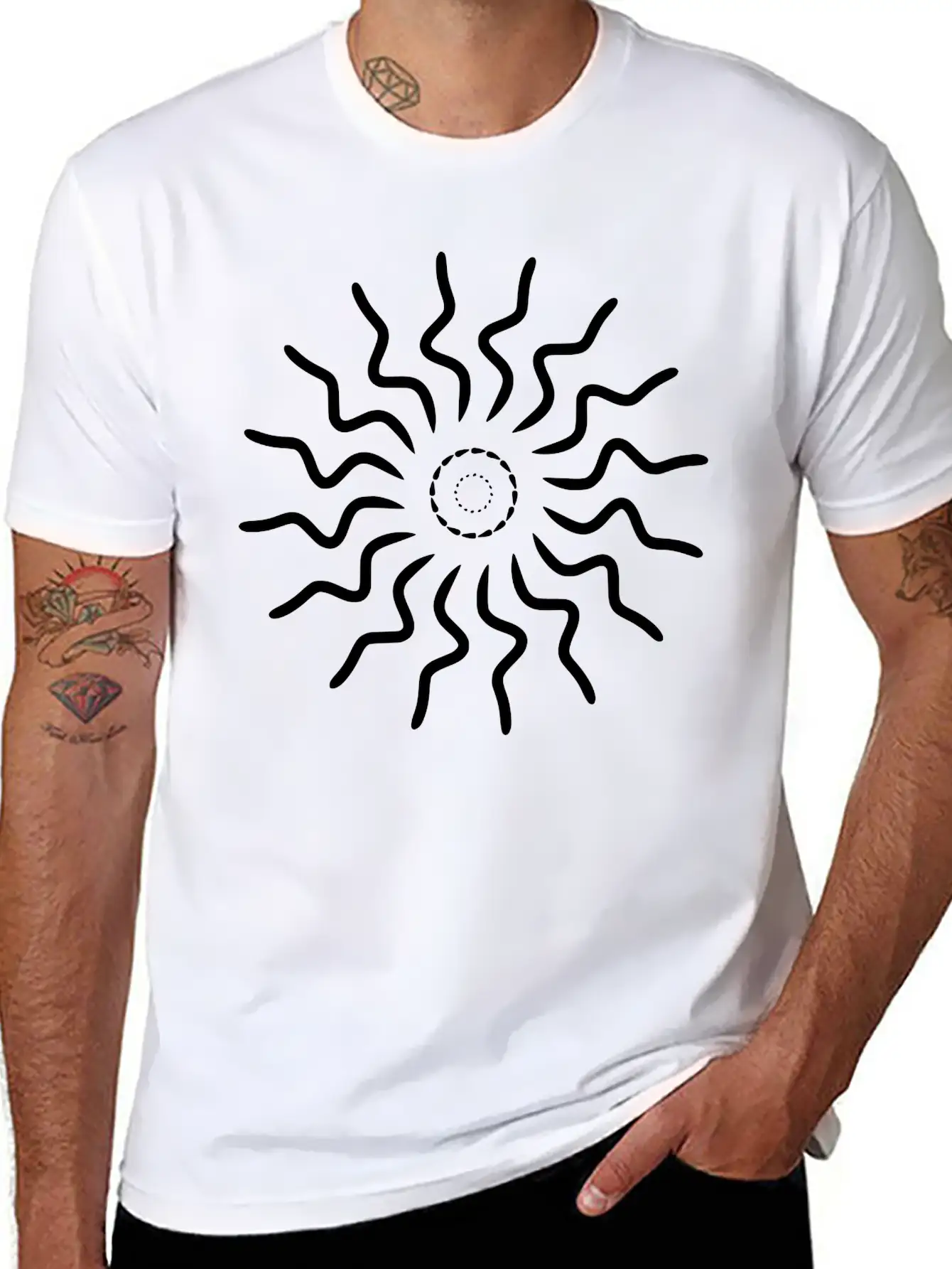 Mandala Sun Breathable Soft Cotton T-Shirt – Timeless Casual Look