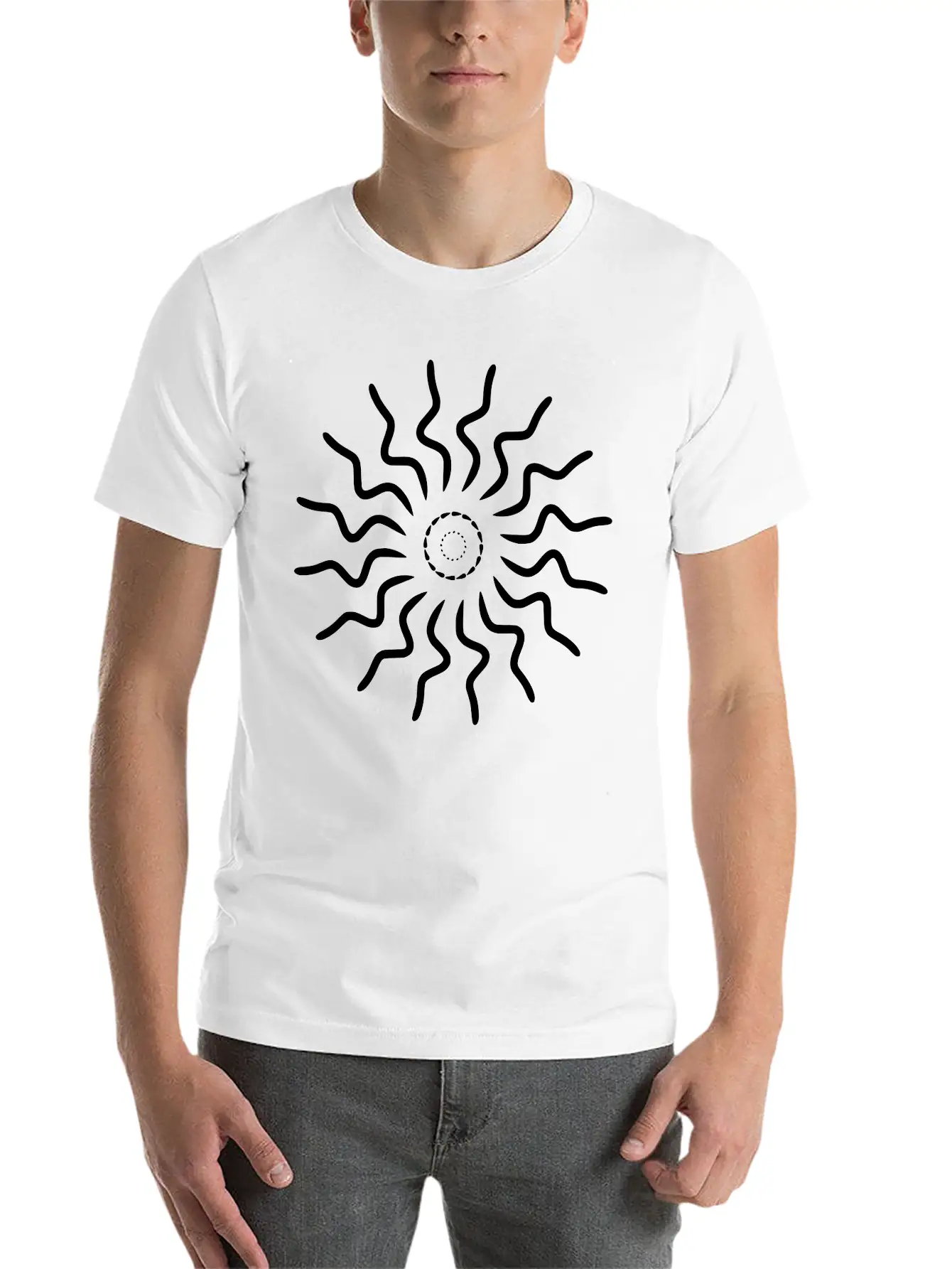 Mandala Sun Breathable Soft Cotton T-Shirt – Timeless Casual Look