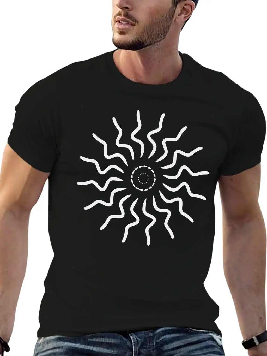 Mandala Sun Breathable Soft Cotton T-Shirt – Timeless Casual Look