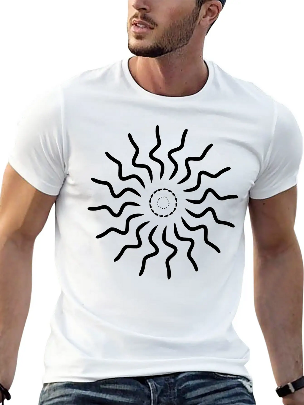 Mandala Sun Breathable Soft Cotton T-Shirt – Timeless Casual Look