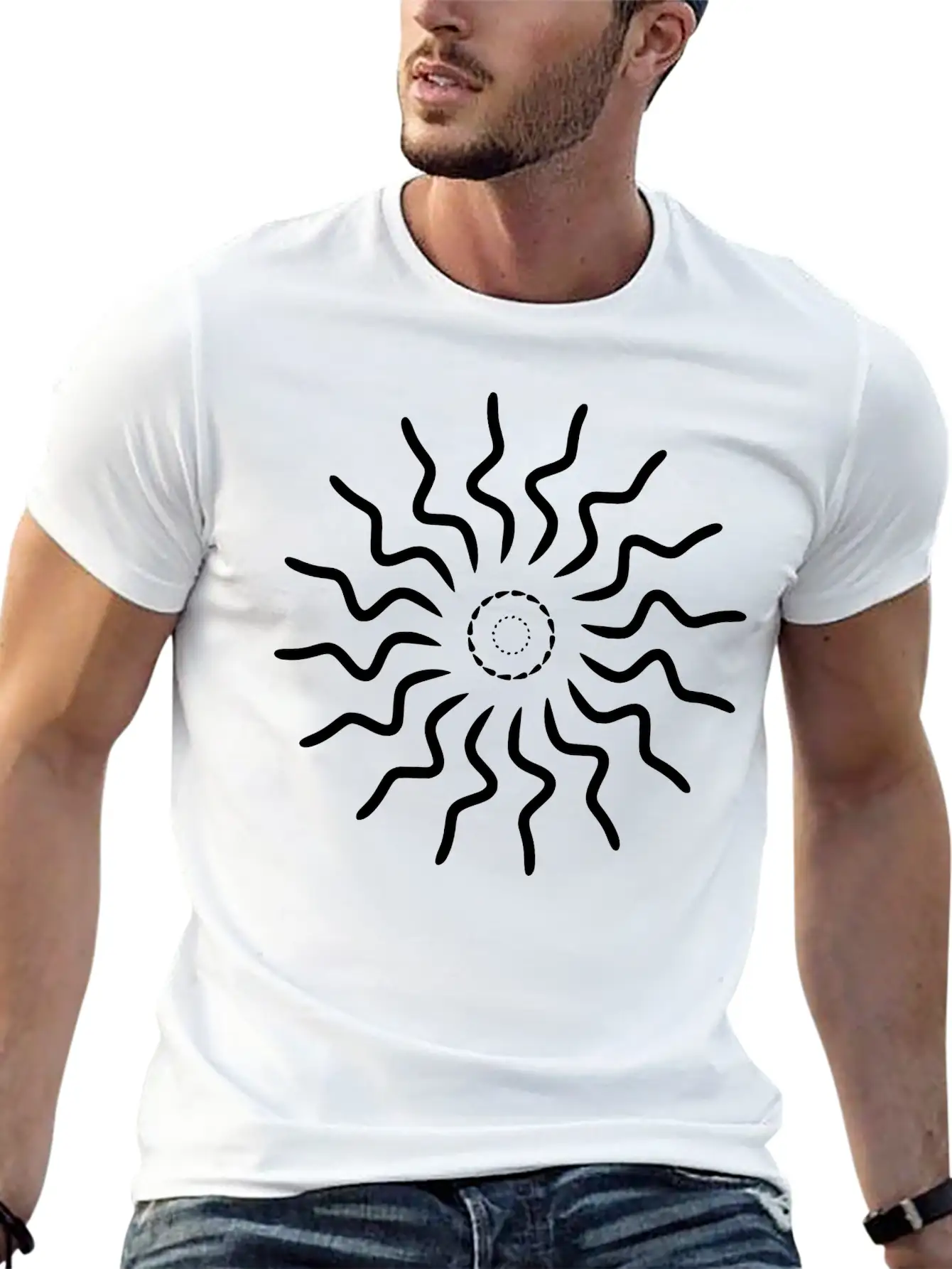 Mandala Sun Breathable Soft Cotton T-Shirt – Timeless Casual Look