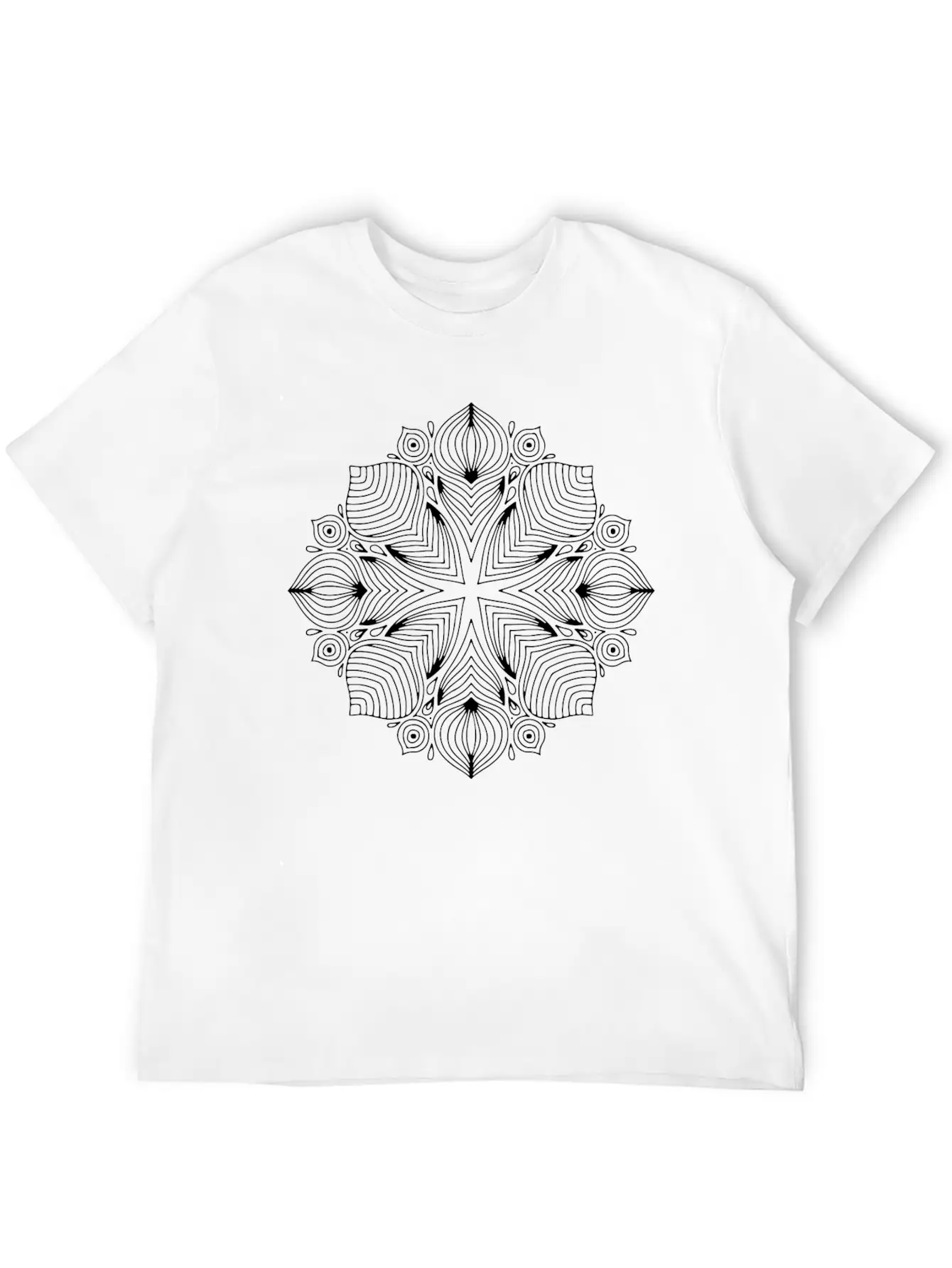 MANDALA Unisex Short Sleeve Soft Cotton T-Shirt – Casual Everyday Wear