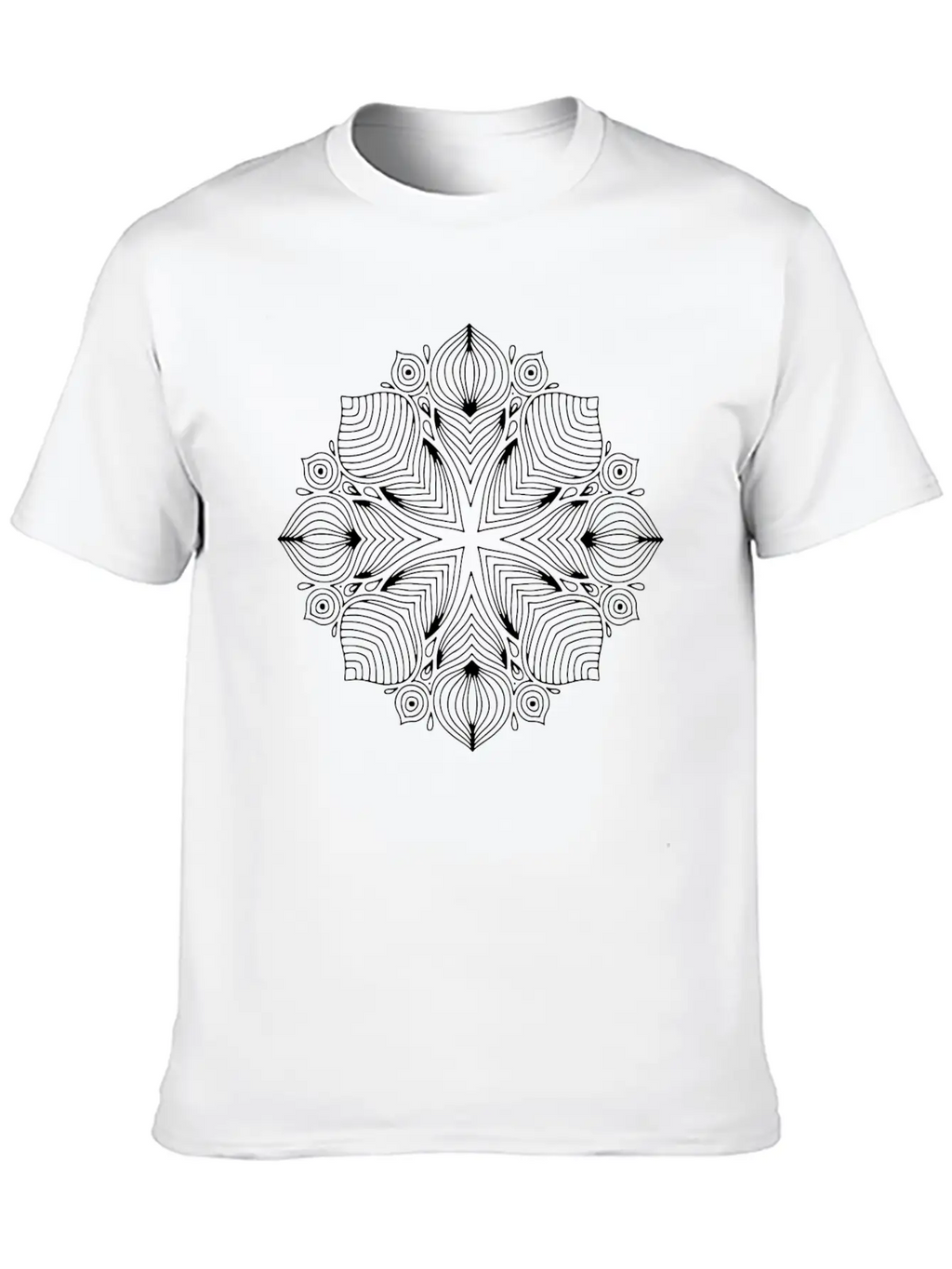 MANDALA Unisex Short Sleeve Soft Cotton T-Shirt – Casual Everyday Wear