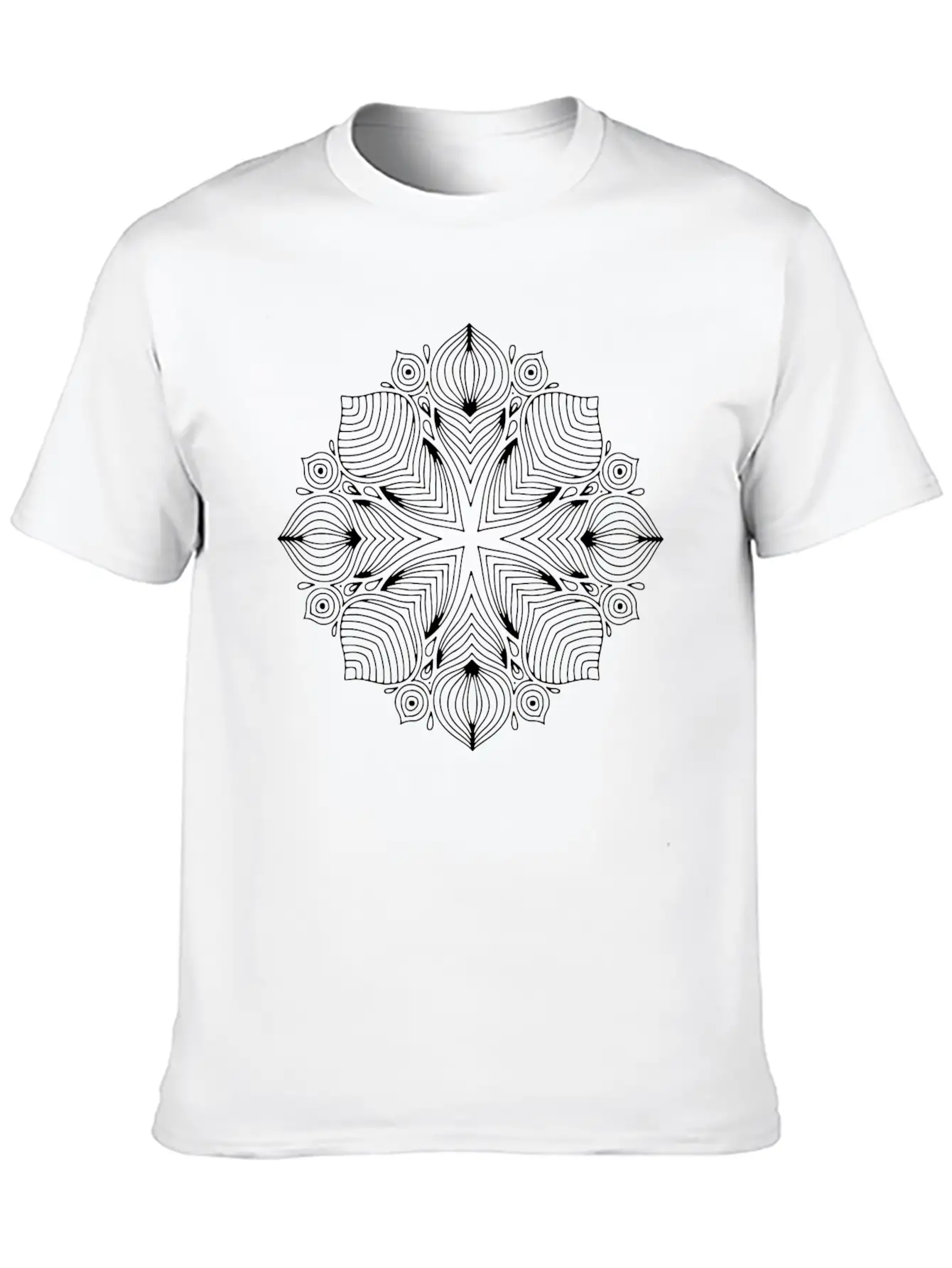 MANDALA Unisex Short Sleeve Soft Cotton T-Shirt – Casual Everyday Wear