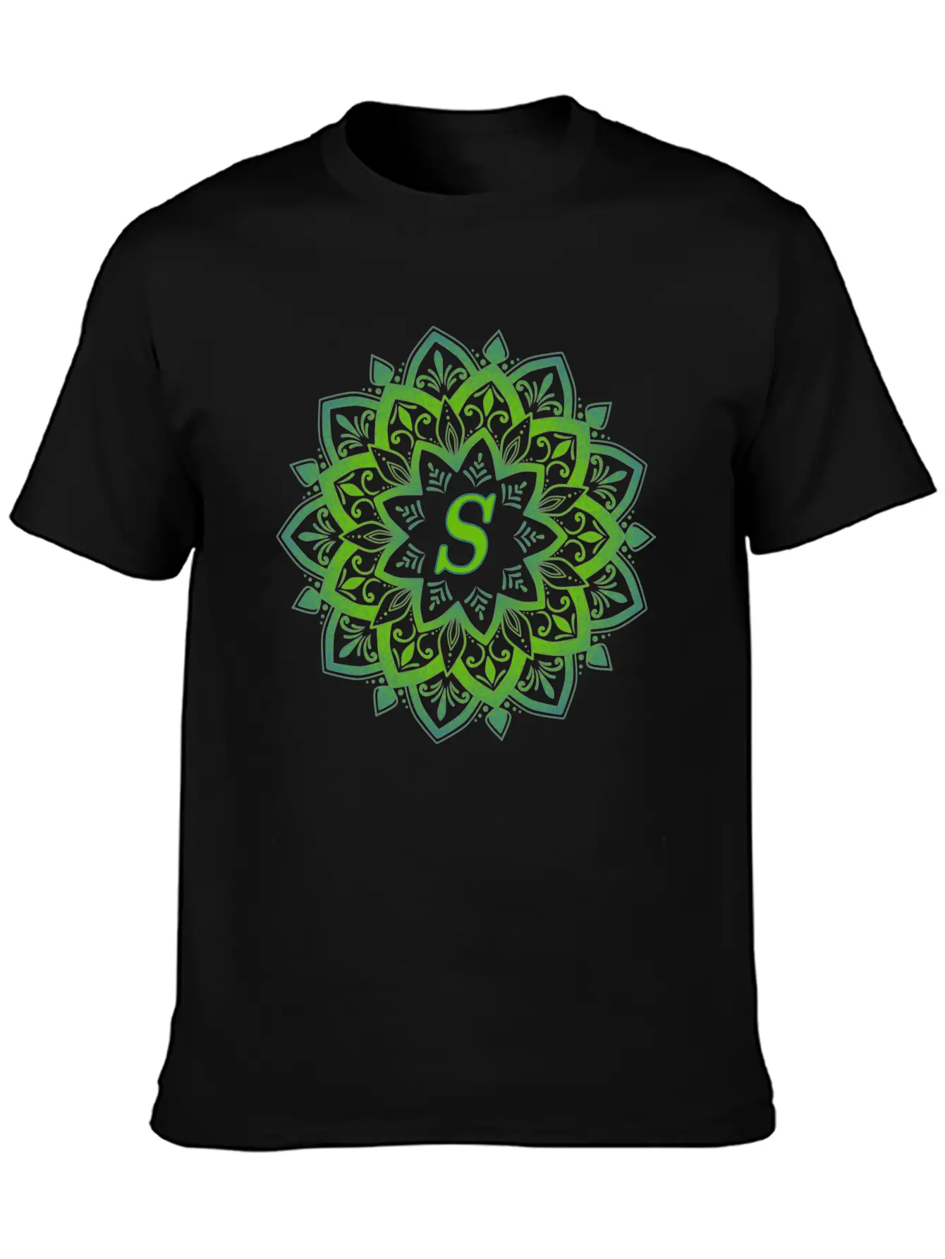 Mandala With Letter S Unisex Casual T-Shirt – Clean Design For Daily Comfort