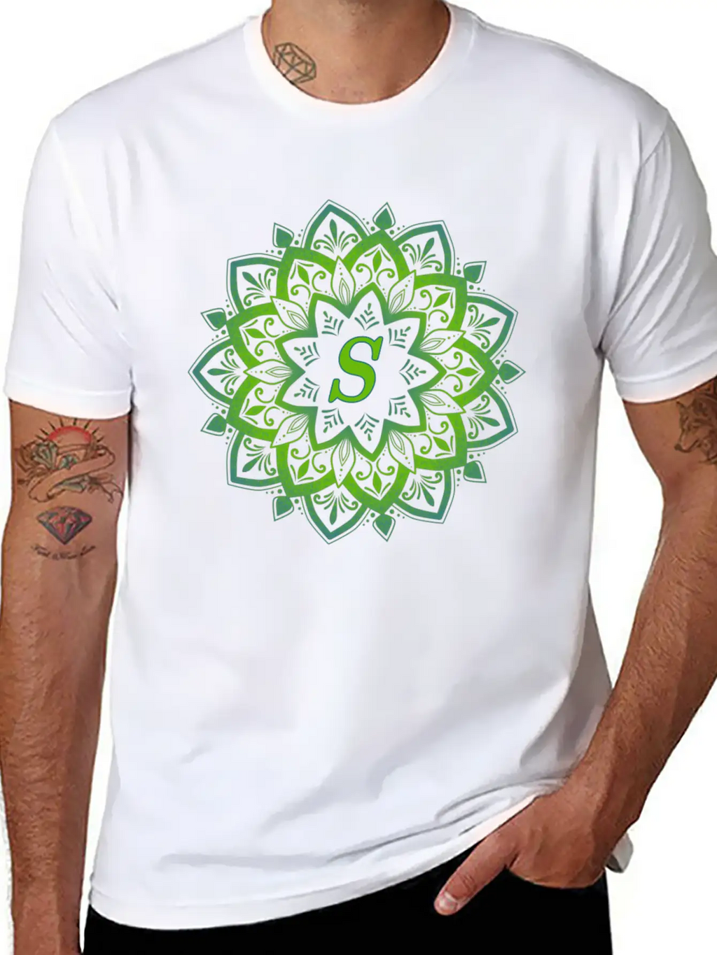 Mandala With Letter S Unisex Casual T-Shirt – Clean Design For Daily Comfort