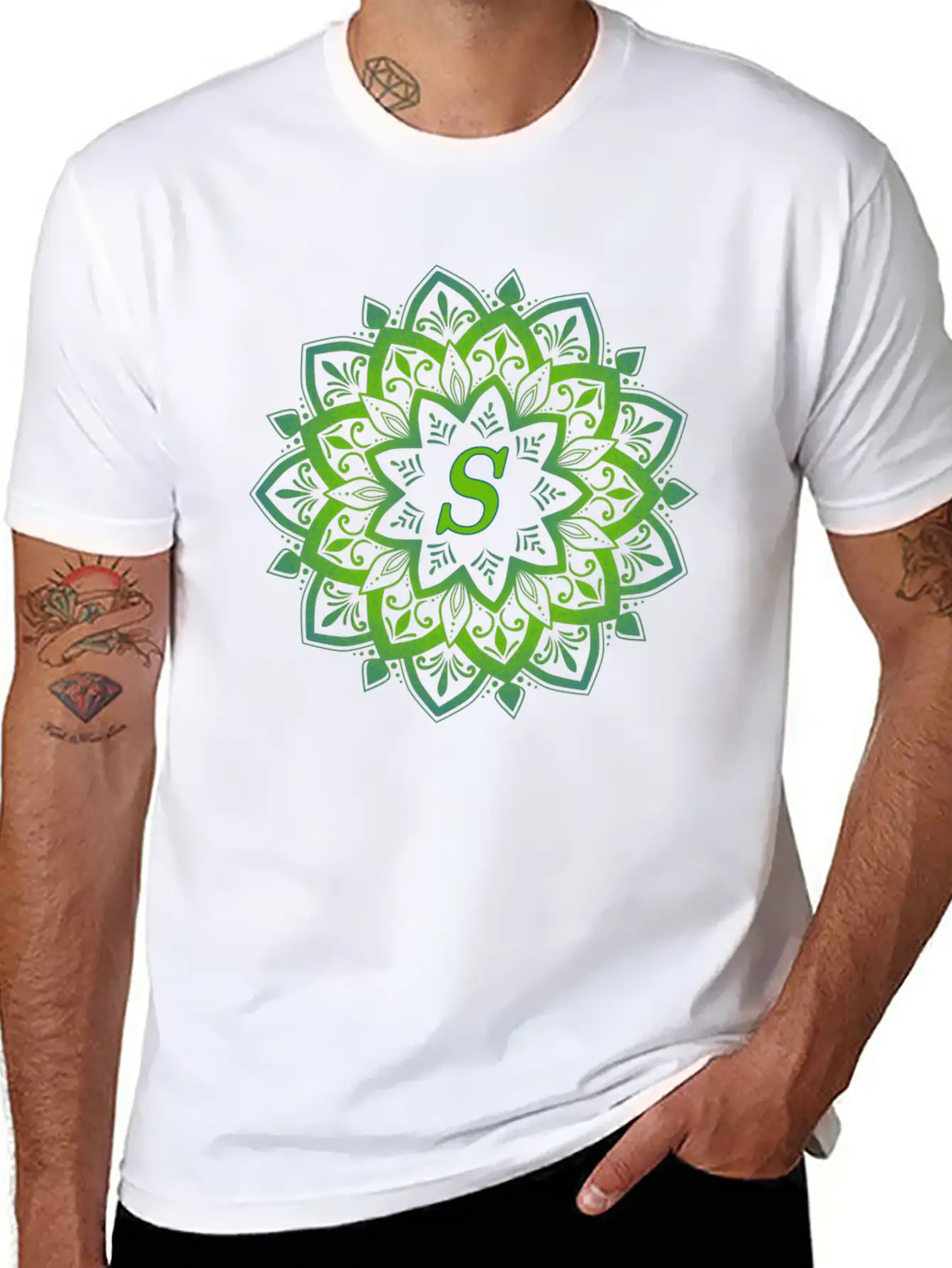 Mandala With Letter S Unisex Casual T-Shirt – Clean Design For Daily Comfort