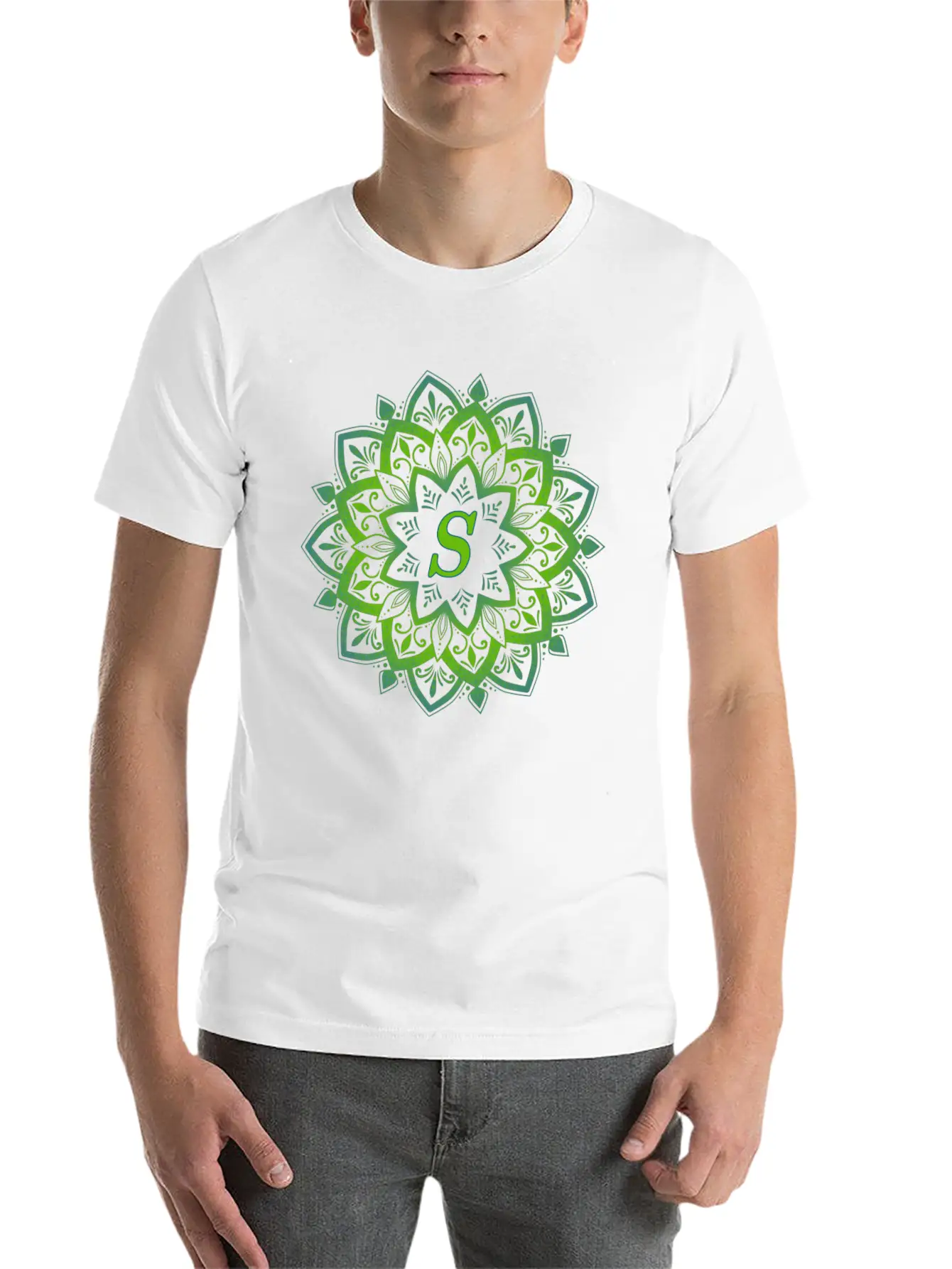 Mandala With Letter S Unisex Casual T-Shirt – Clean Design For Daily Comfort