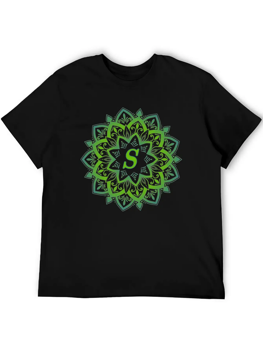 Mandala With Letter S Unisex Casual T-Shirt – Clean Design For Daily Comfort