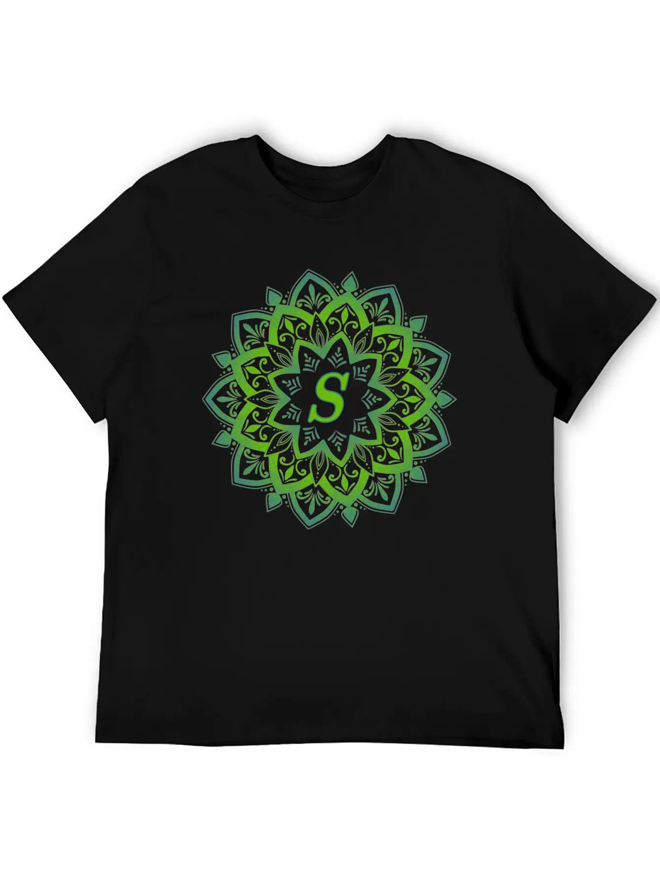 Mandala With Letter S Unisex Casual T-Shirt – Clean Design For Daily Comfort