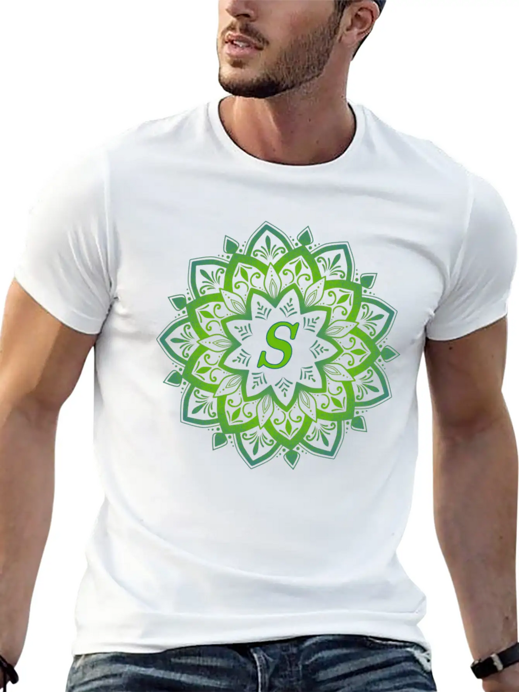 Mandala With Letter S Unisex Casual T-Shirt – Clean Design For Daily Comfort