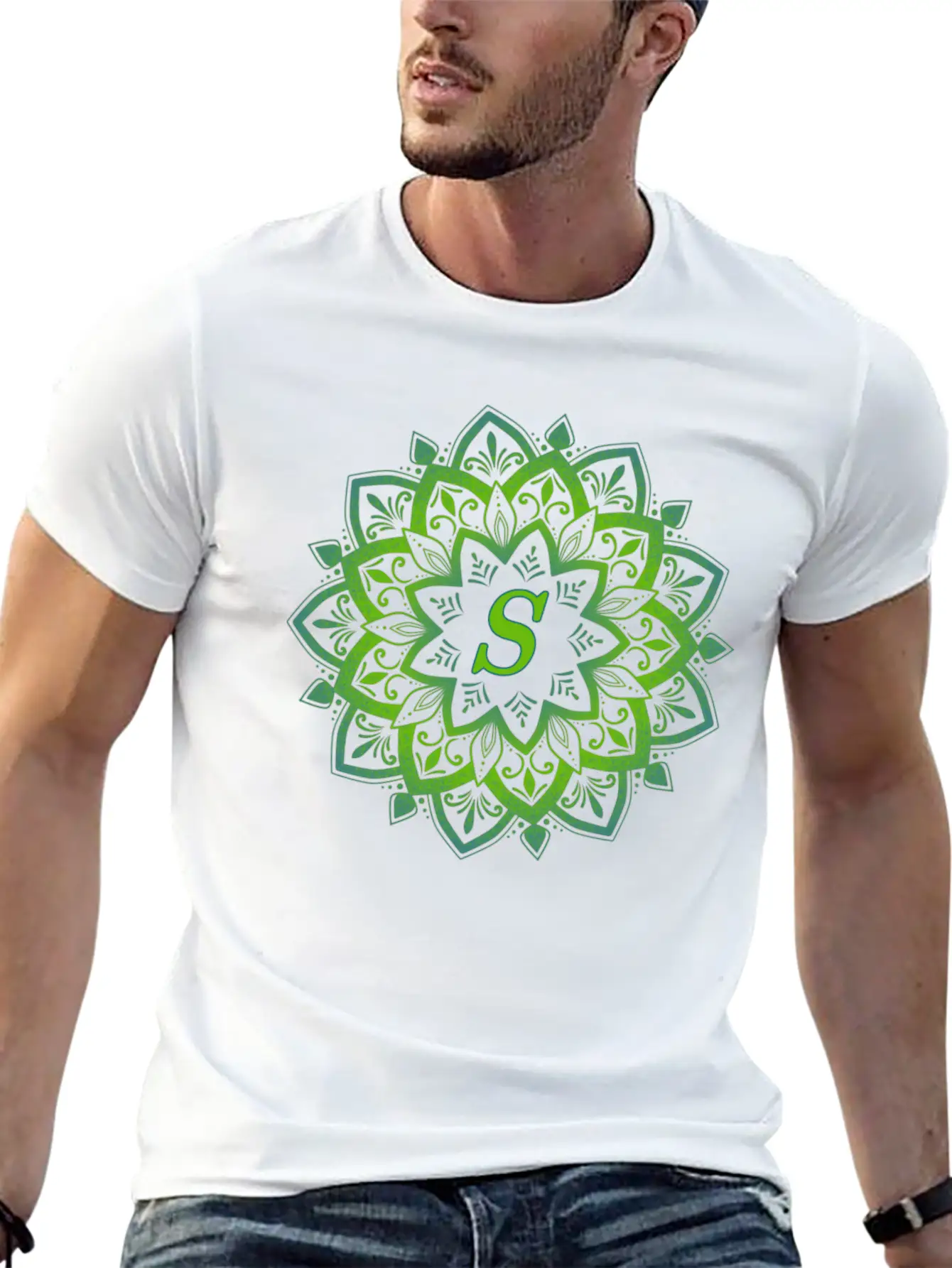 Mandala With Letter S Unisex Casual T-Shirt – Clean Design For Daily Comfort