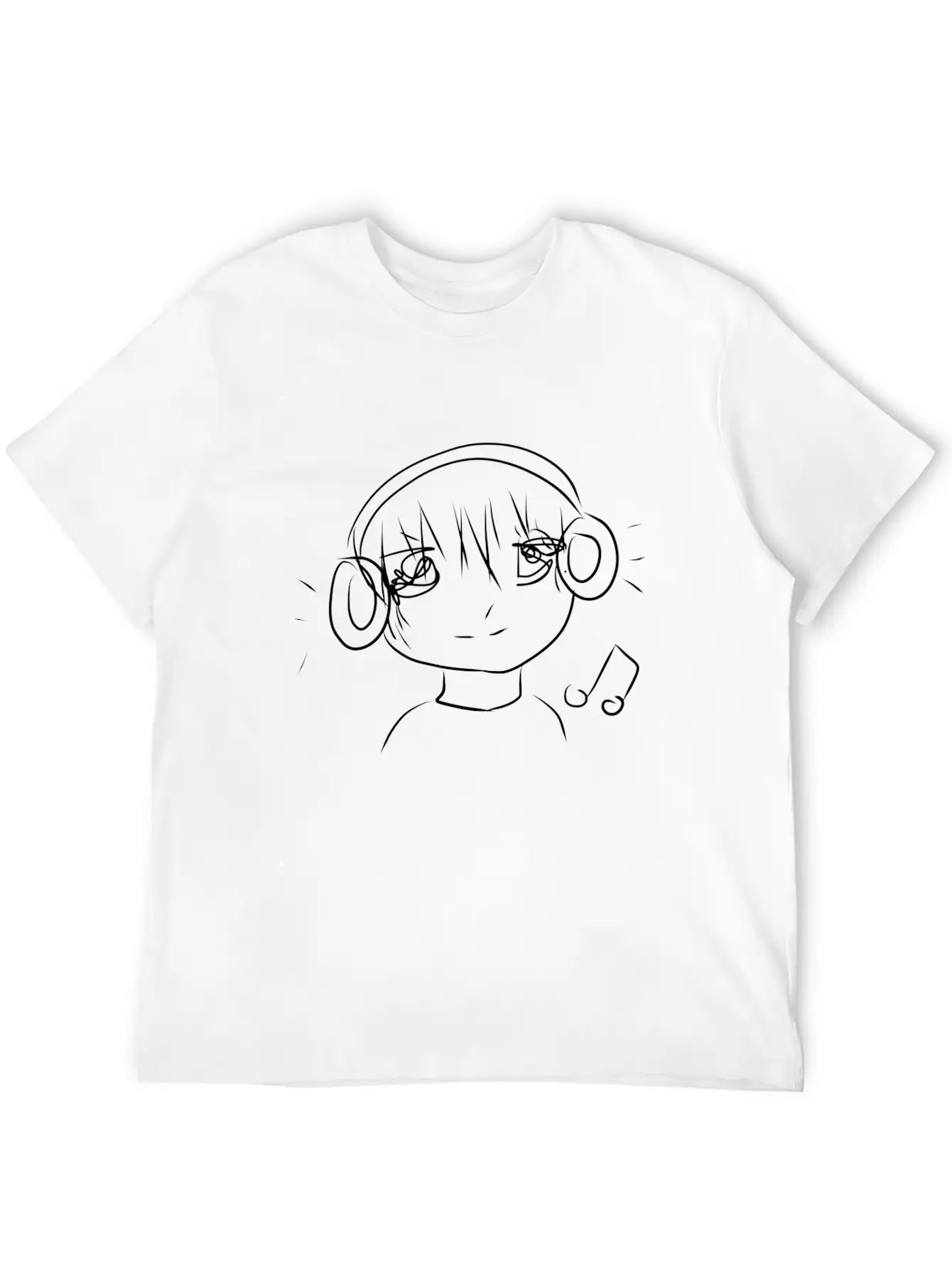 Manga Boy Music Essential Cotton Tee For Daily Outfits – Unisex Style