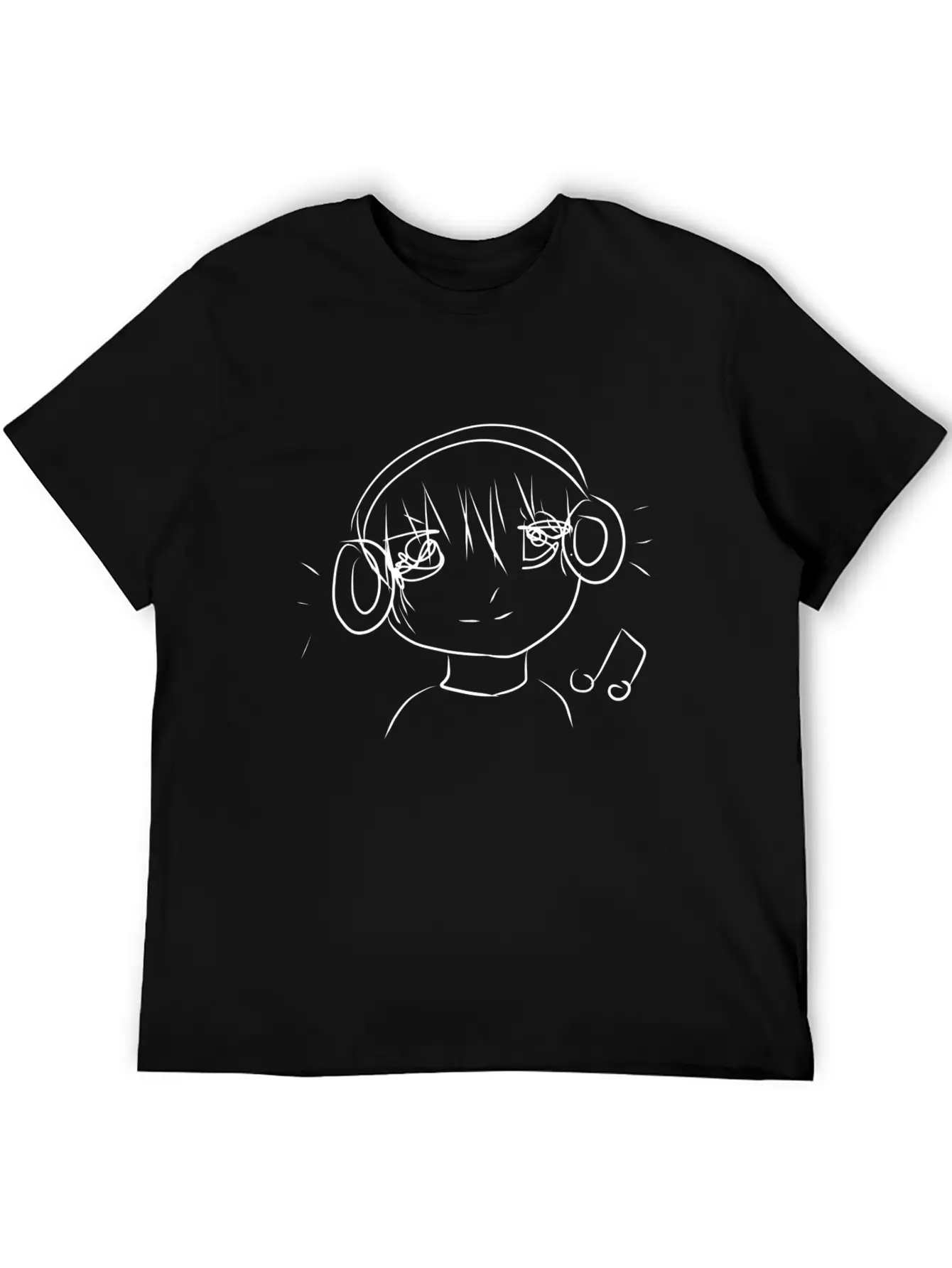 Manga Boy Music Essential Cotton Tee For Daily Outfits – Unisex Style