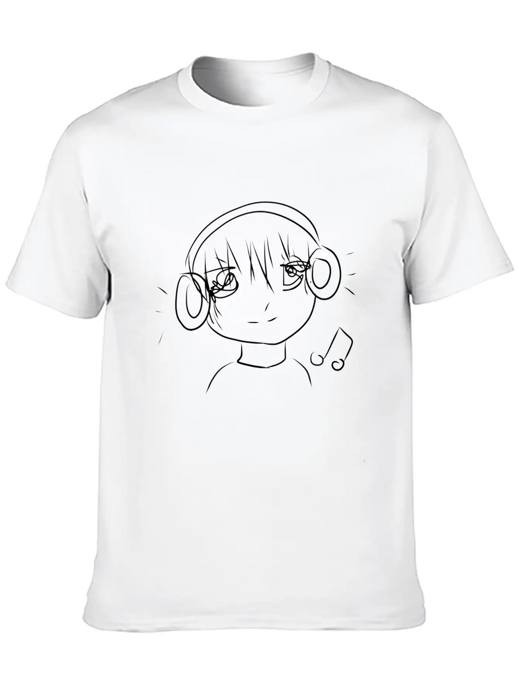 Manga Boy Music Essential Cotton Tee For Daily Outfits – Unisex Style
