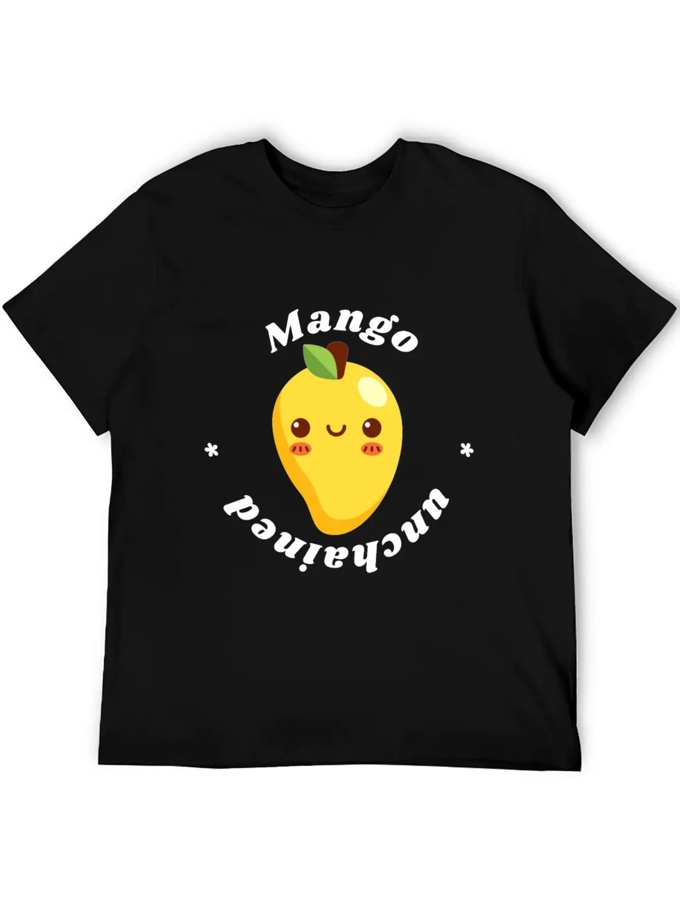 Mango Unchained - Vegan Vegetarian Fruit Design Unisex Casual T-Shirt – Clean Design For Daily Comfort