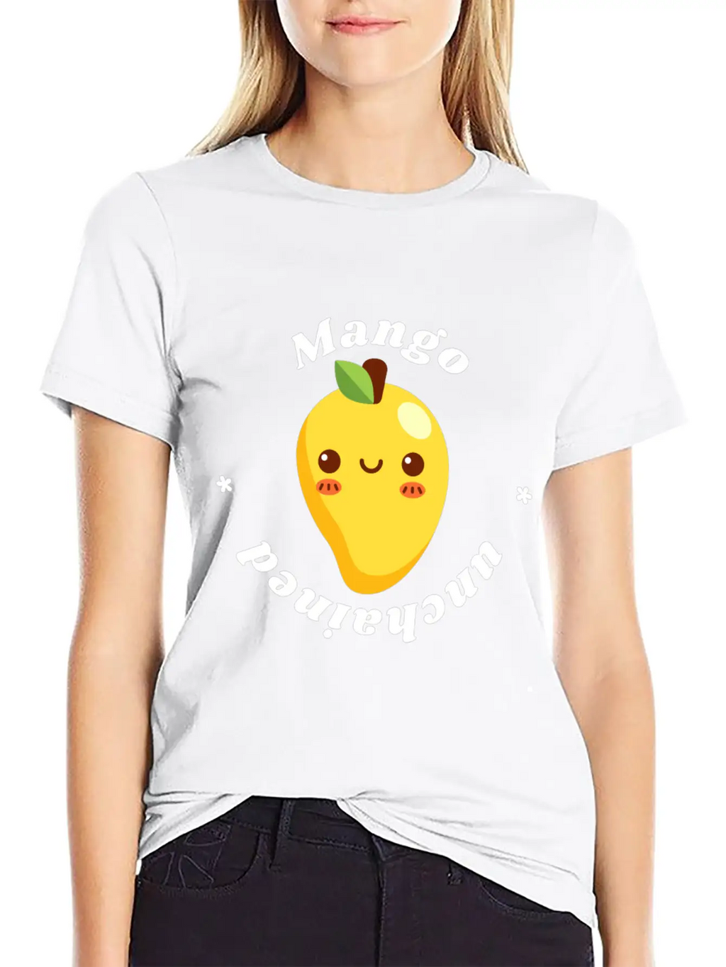 Mango Unchained - Vegan Vegetarian Fruit Design Unisex Casual T-Shirt – Clean Design For Daily Comfort