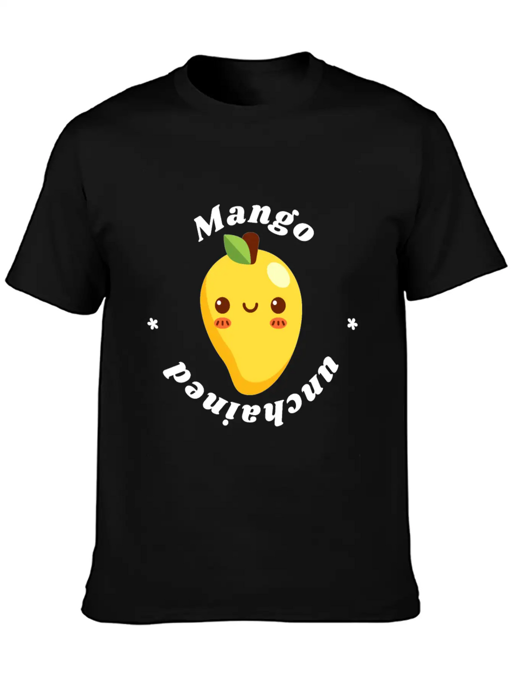 Mango Unchained - Vegan Vegetarian Fruit Design Unisex Casual T-Shirt – Clean Design For Daily Comfort