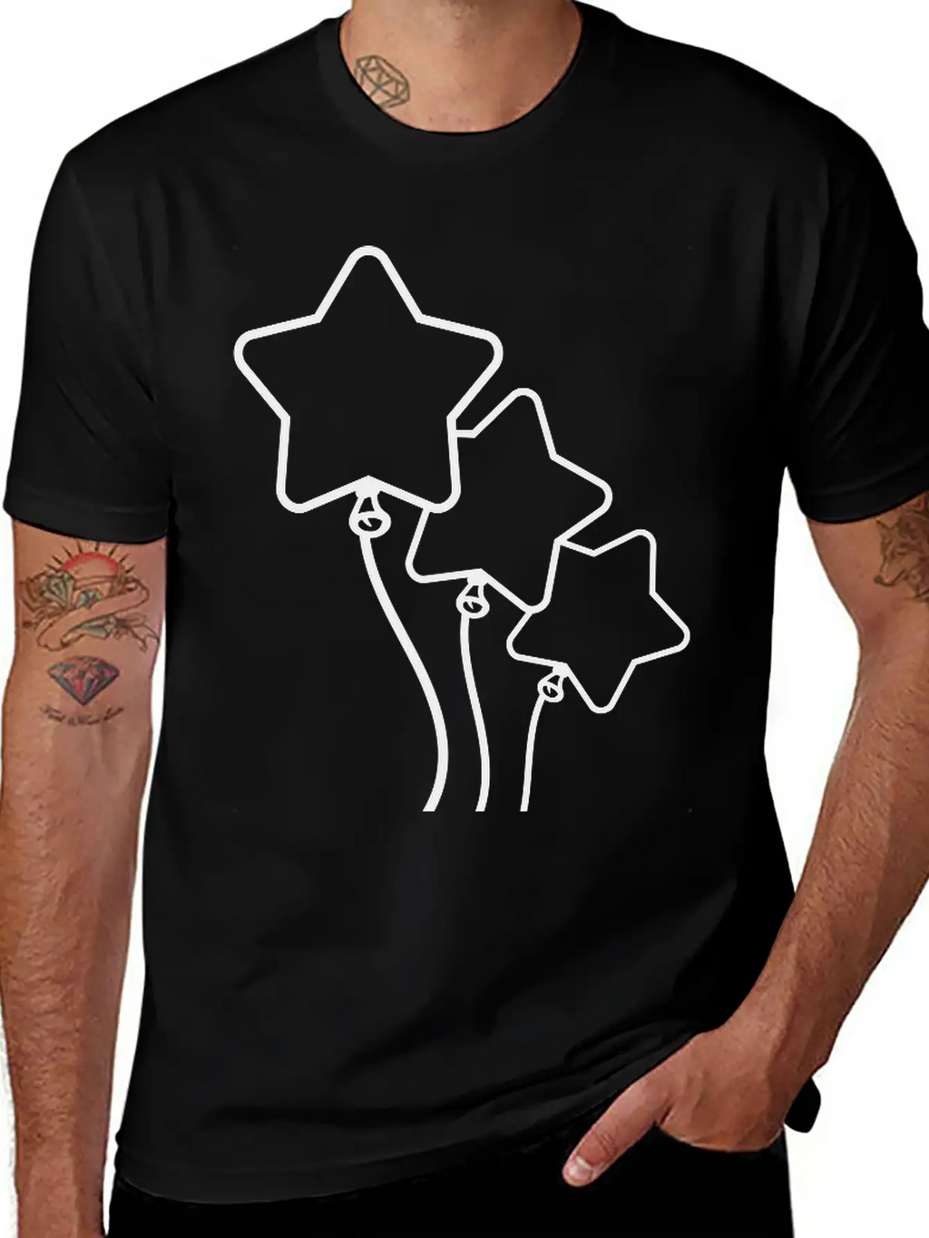 Many Balloons Design Unisex Short Sleeve Soft Cotton T-Shirt – Casual Everyday Wear