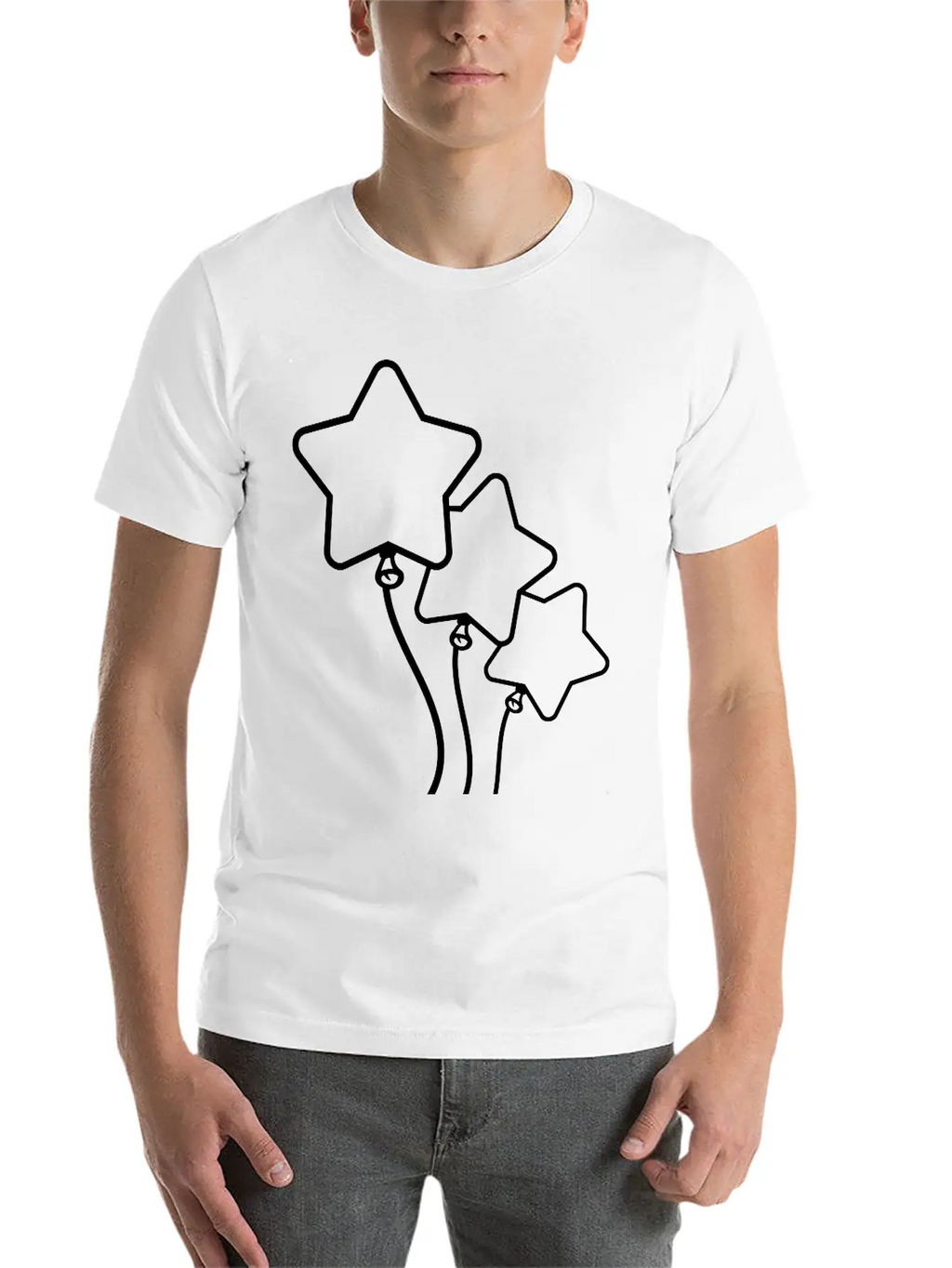 Many Balloons Design Unisex Short Sleeve Soft Cotton T-Shirt – Casual Everyday Wear