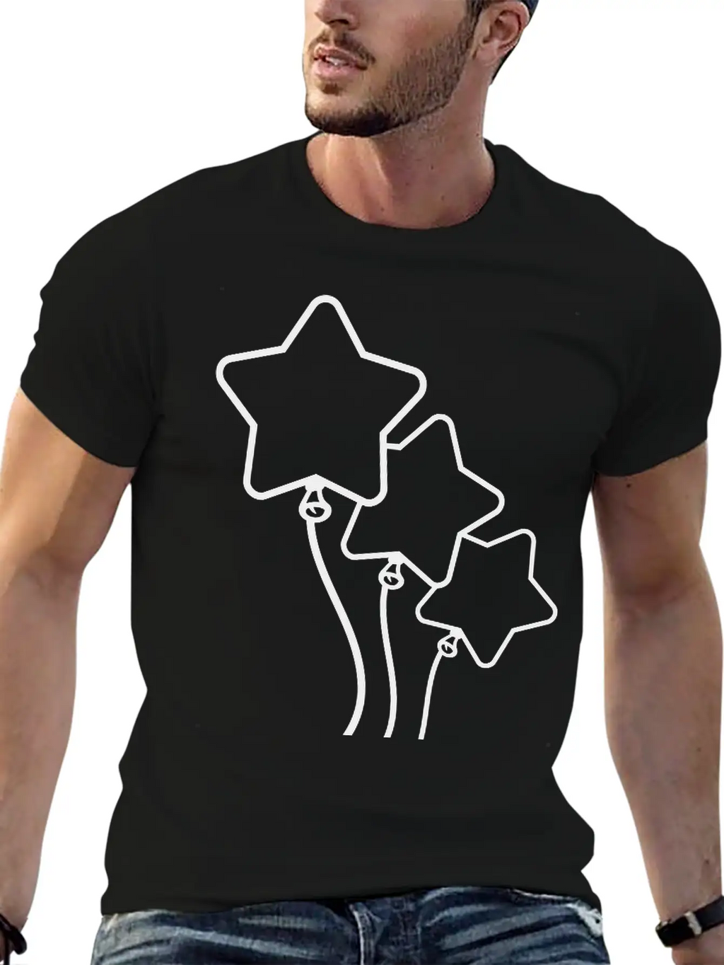 Many Balloons Design Unisex Short Sleeve Soft Cotton T-Shirt – Casual Everyday Wear