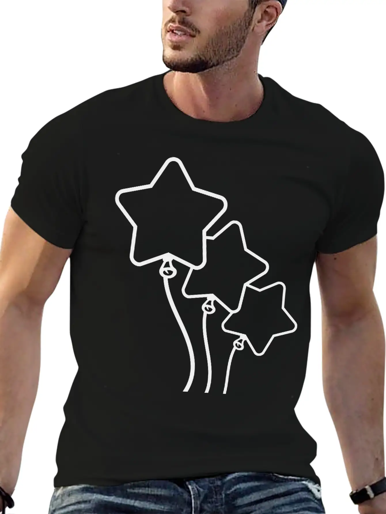 Many Balloons Design Unisex Short Sleeve Soft Cotton T-Shirt – Casual Everyday Wear
