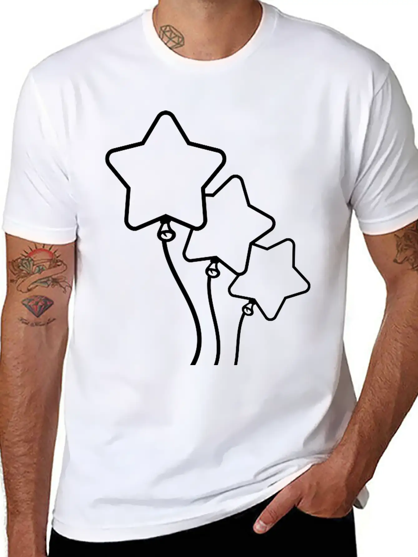 Many Balloons Design Unisex Short Sleeve Soft Cotton T-Shirt – Casual Everyday Wear