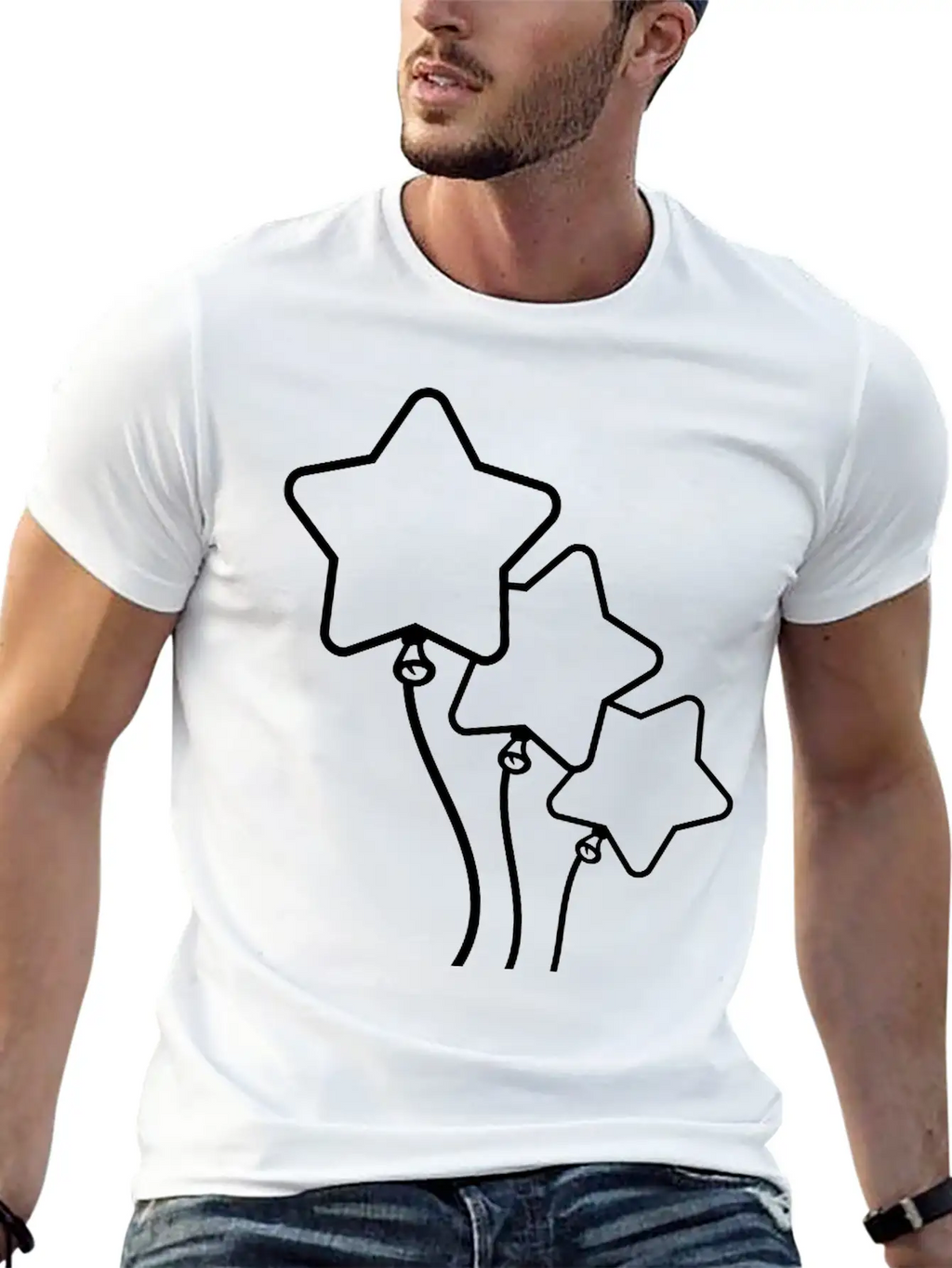 Many Balloons Design Unisex Short Sleeve Soft Cotton T-Shirt – Casual Everyday Wear