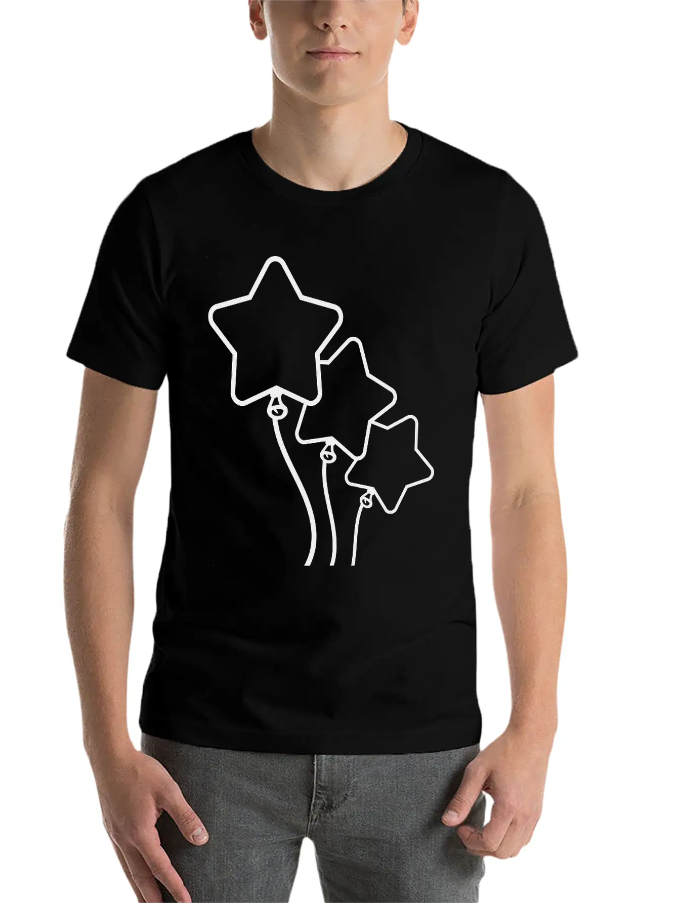 Many Balloons Design Unisex Short Sleeve Soft Cotton T-Shirt – Casual Everyday Wear