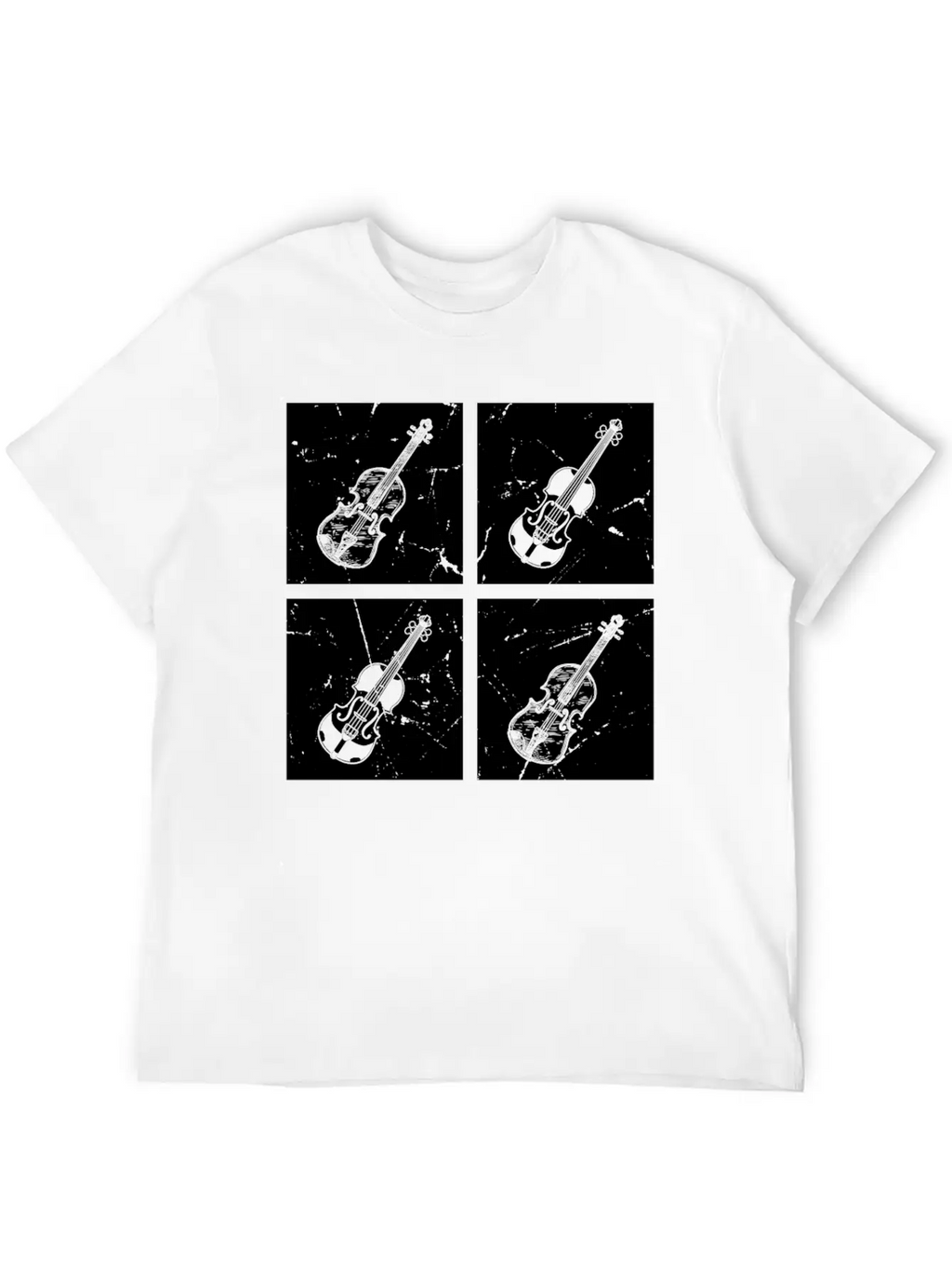 Many Retro Box With Violin Violin Player Violin Mu Unisex Casual T-Shirt – Clean Design For Daily Comfort