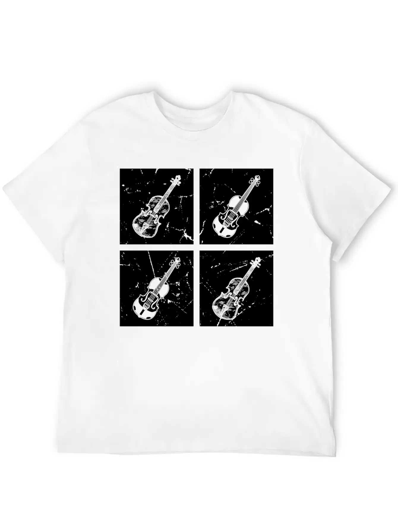 Many Retro Box With Violin Violin Player Violin Mu Unisex Casual T-Shirt – Clean Design For Daily Comfort